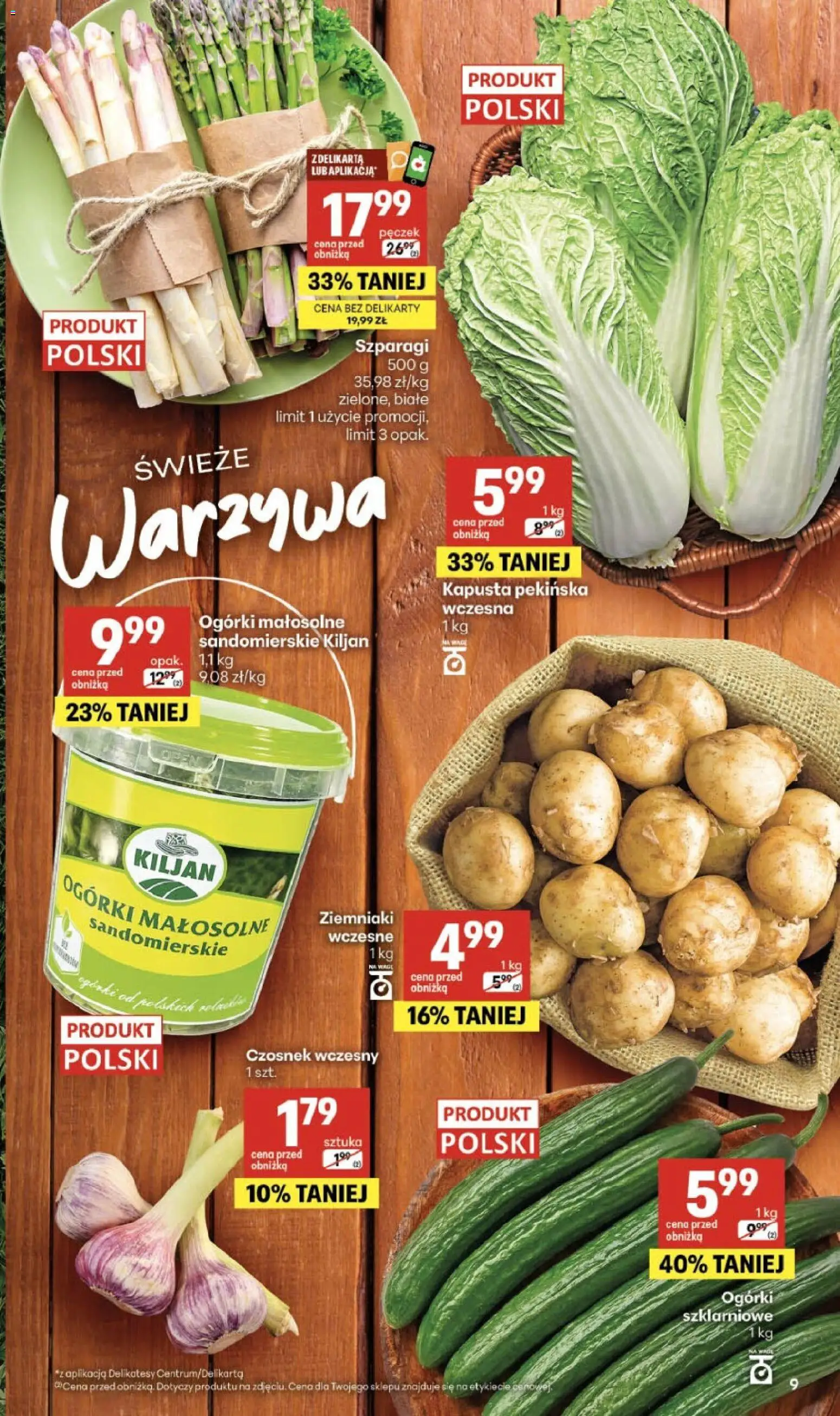 Delikatesy Centrum gazetka - Sklepy Własne od 07.05.2026 | Strona: 9 | Produkty: Czosnek, Delikatesy, Szparagi, Ziemniaki