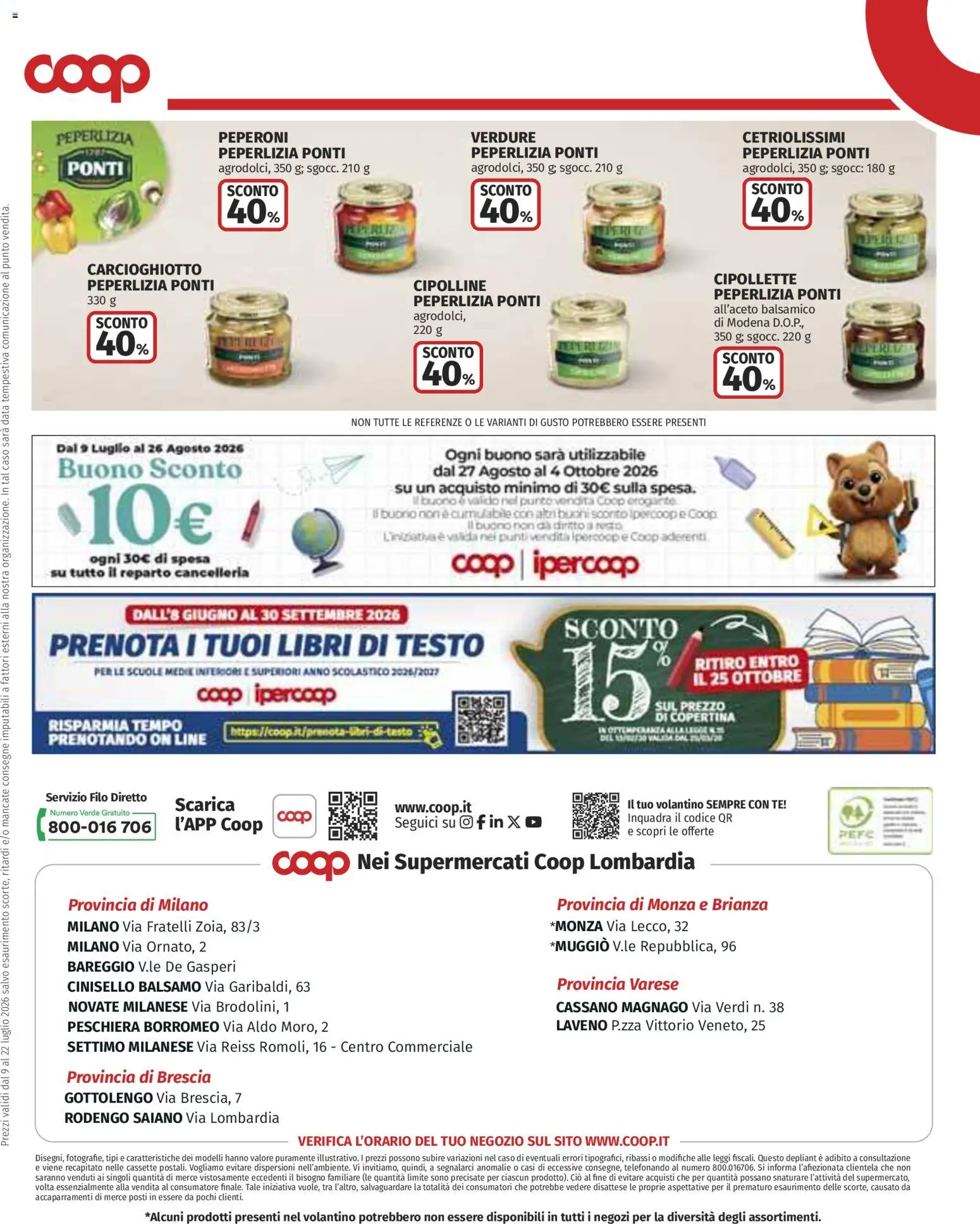 Volantino COOP del 09/07/2026 | Pagina: 22 | Prodotti: Balsamo, Peperoni, Verdure, Data