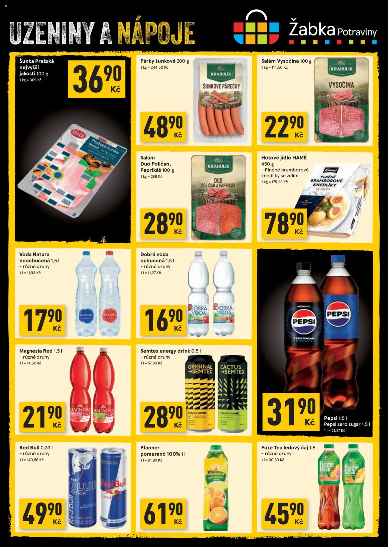 Žabka leták od 02.09.2026 | Strana: 4 | Produkty: Párky, Pepsi Zero, Nápoje, Fuze Tea