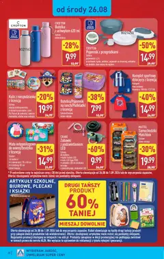 Pogląd oferty "Aldi gazetka" - ważna od 24.08.2026 | Strona: 28 | Produkty: Zabawki, Plecaki, Książki, Naklejki