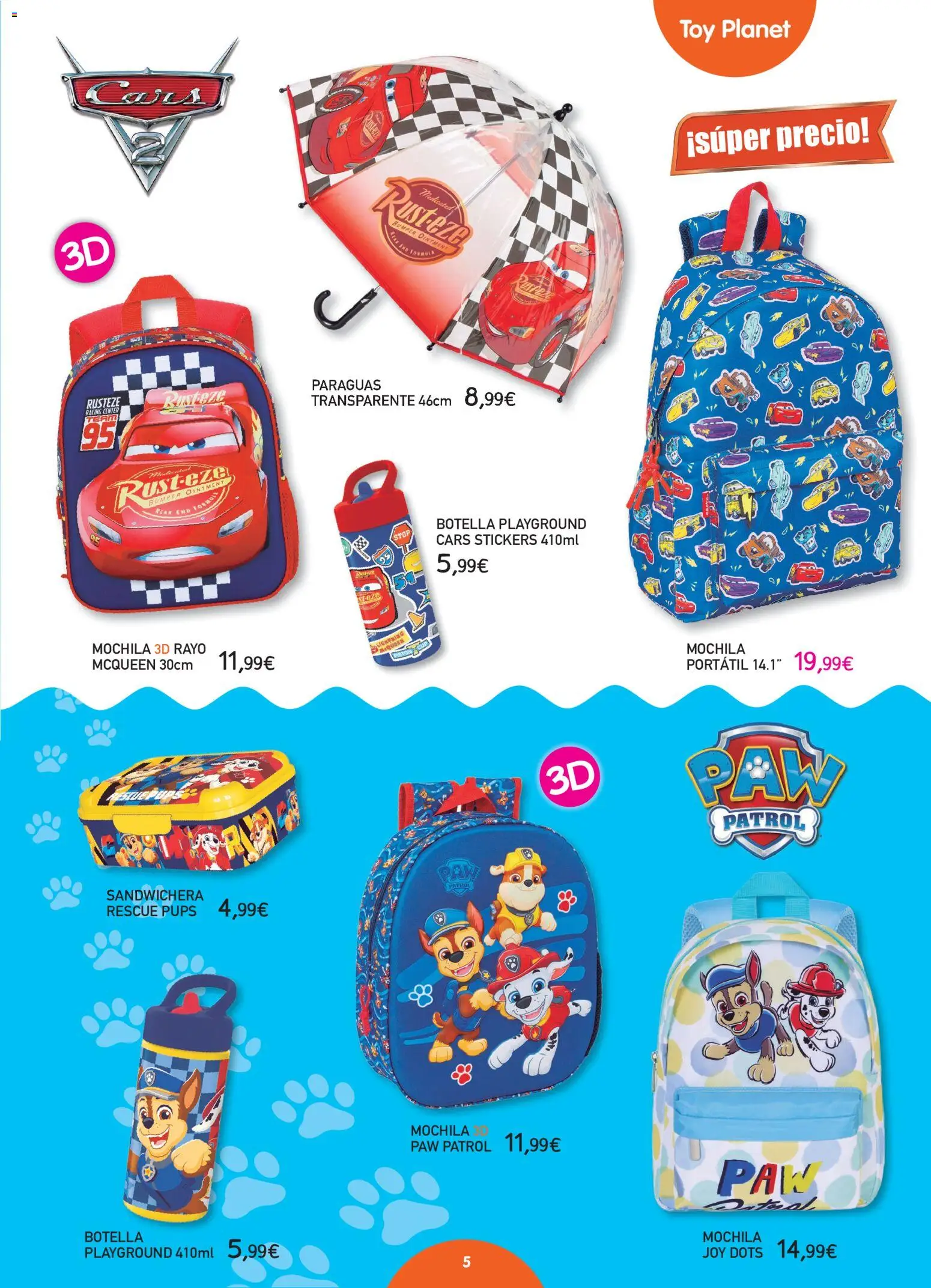 Toy Planet catálogo de Vuelta a Clase │ válido desde el 10/08/2026 | Página: 5 | Productos: Portátil, Mochila, Sandwichera