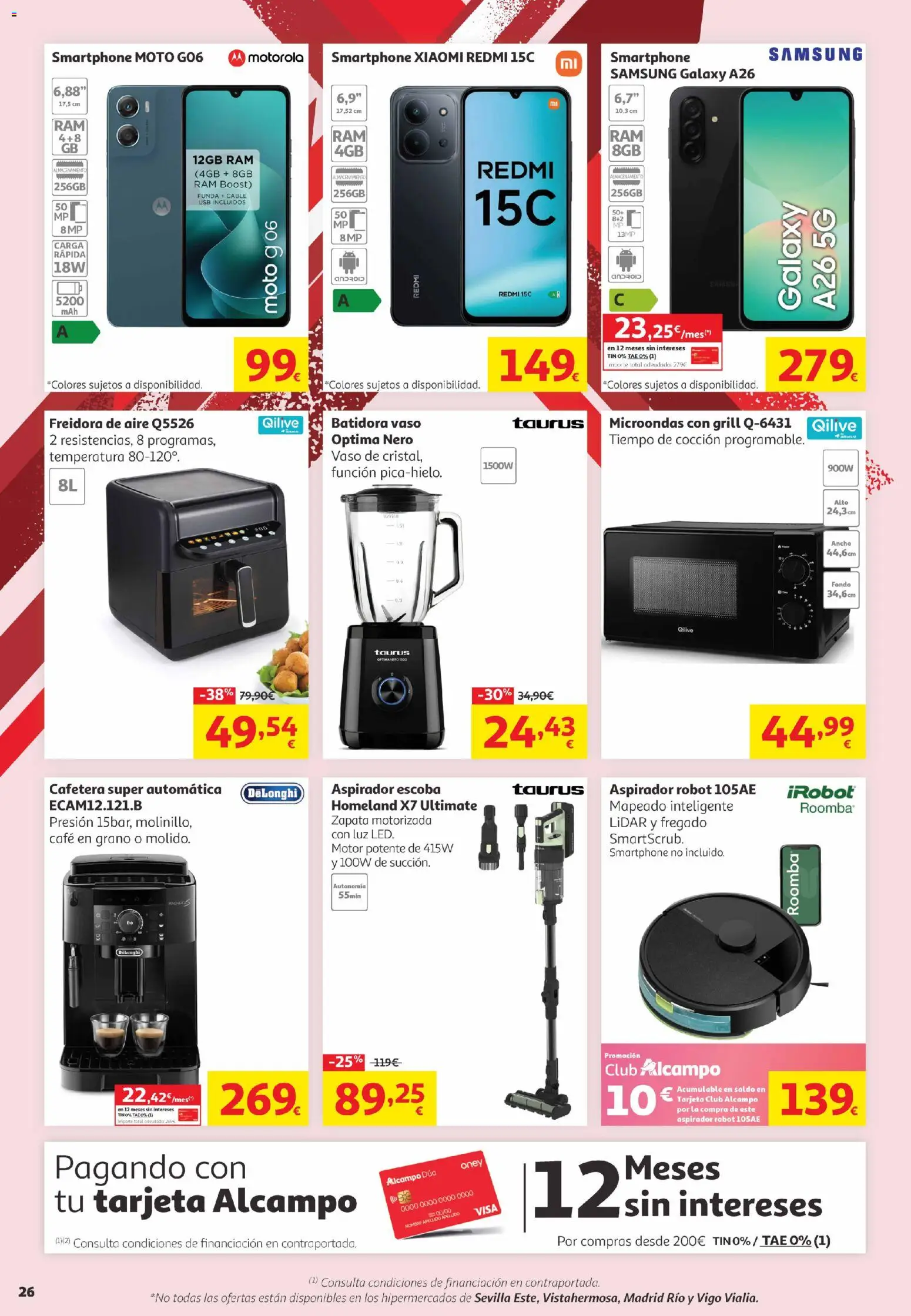 Alcampo Canarias │ válido desde el 16.06.2026 | Página: 26 | Productos: Smartphone Xiaomi, Café, Smartphone, Robot