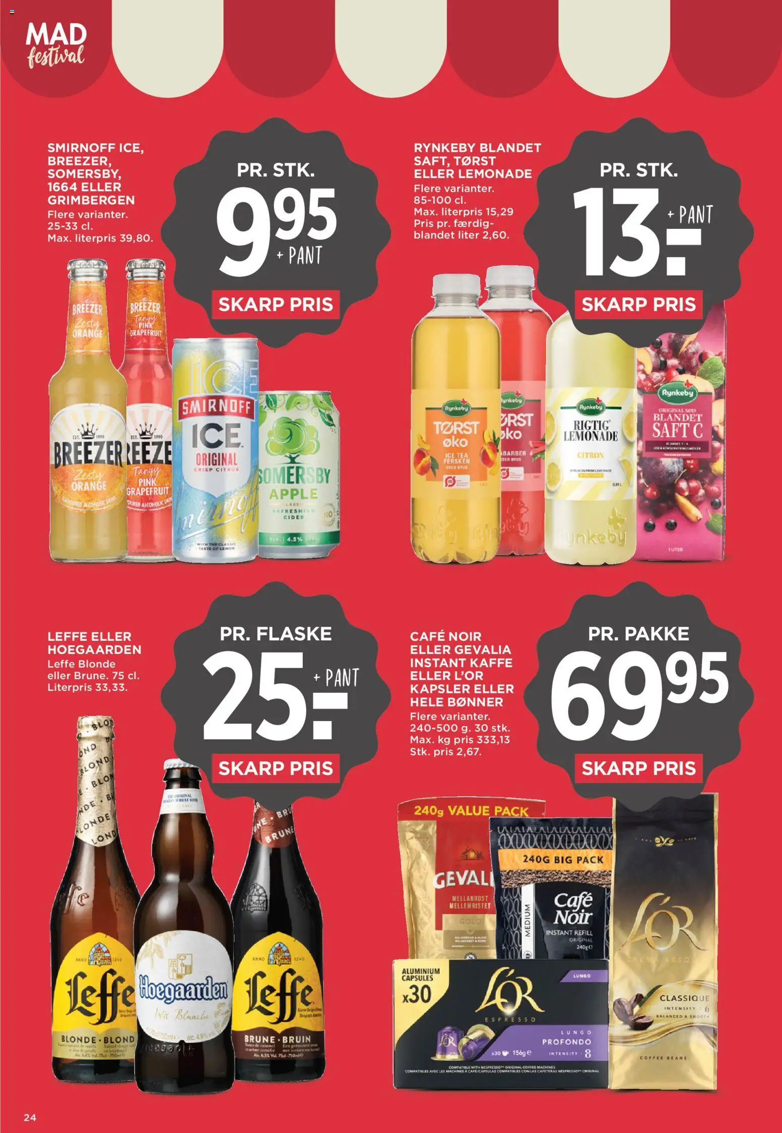 Meny tilbudsavis – gyldig fra 28/08/2026 | Side: 34 | Produkter: Kaffe, Cider, Bønner, Instant Kaffe