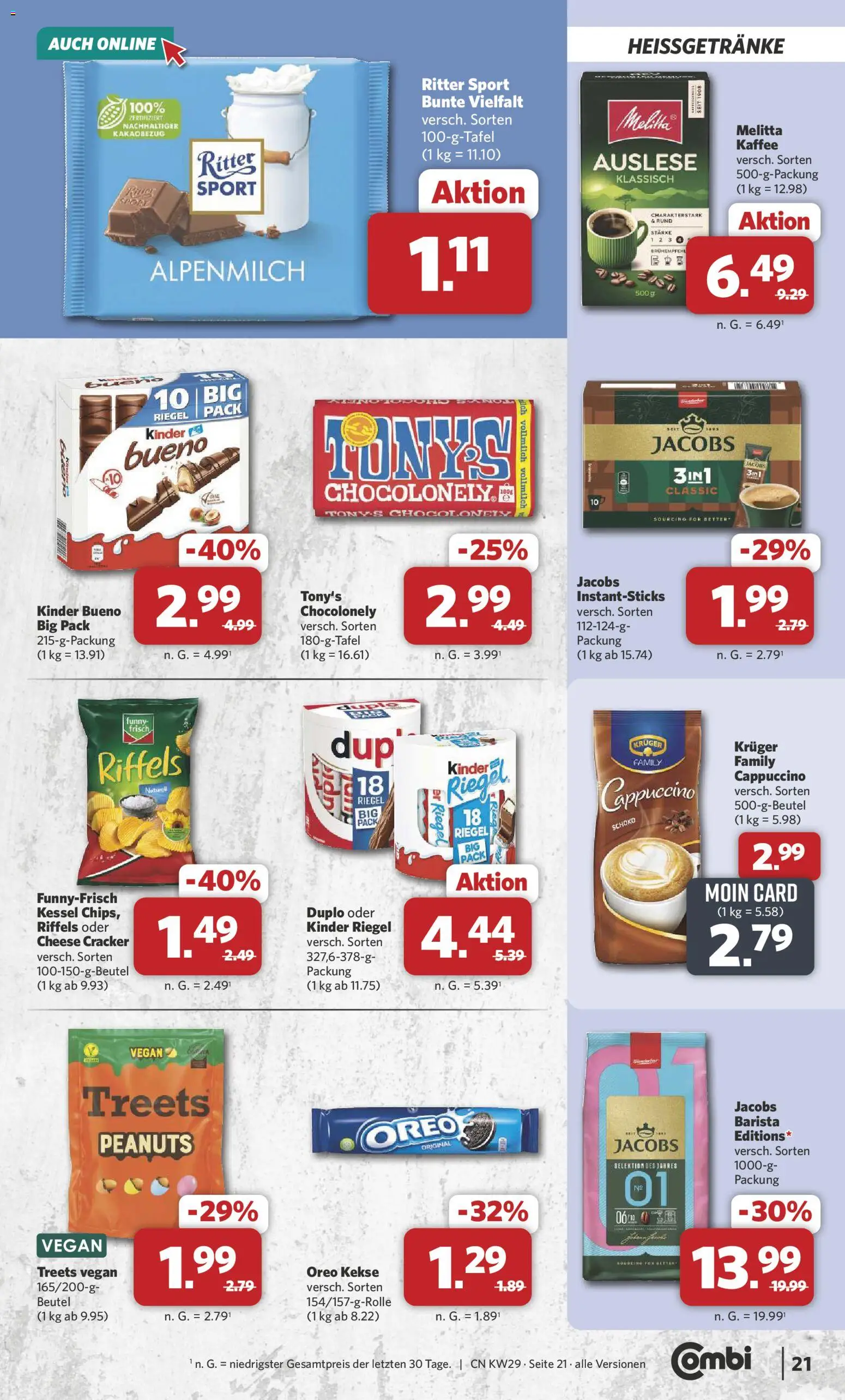 Combi Prospekt – gültig ab 13.07.2026 | Seite: 23 | Produkte: Ritter sport, Funny frisch, Kinder bueno, Kinder riegel
