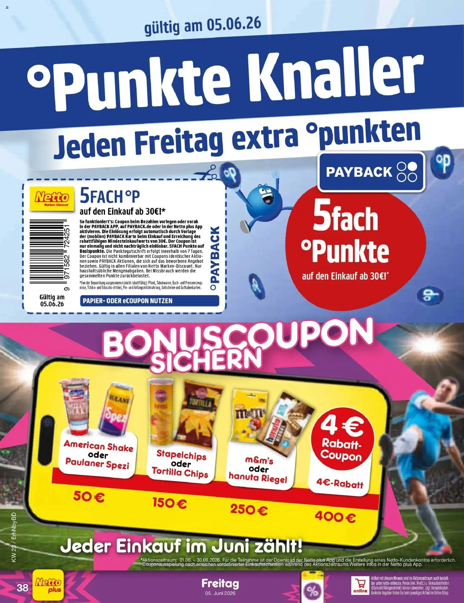 Netto Marken-Discount Prospekt Ergolding – gültig ab 01.06.2026 | Seite: 54 | Produkte: Paulaner spezi, M&M's, Chips, Paulaner