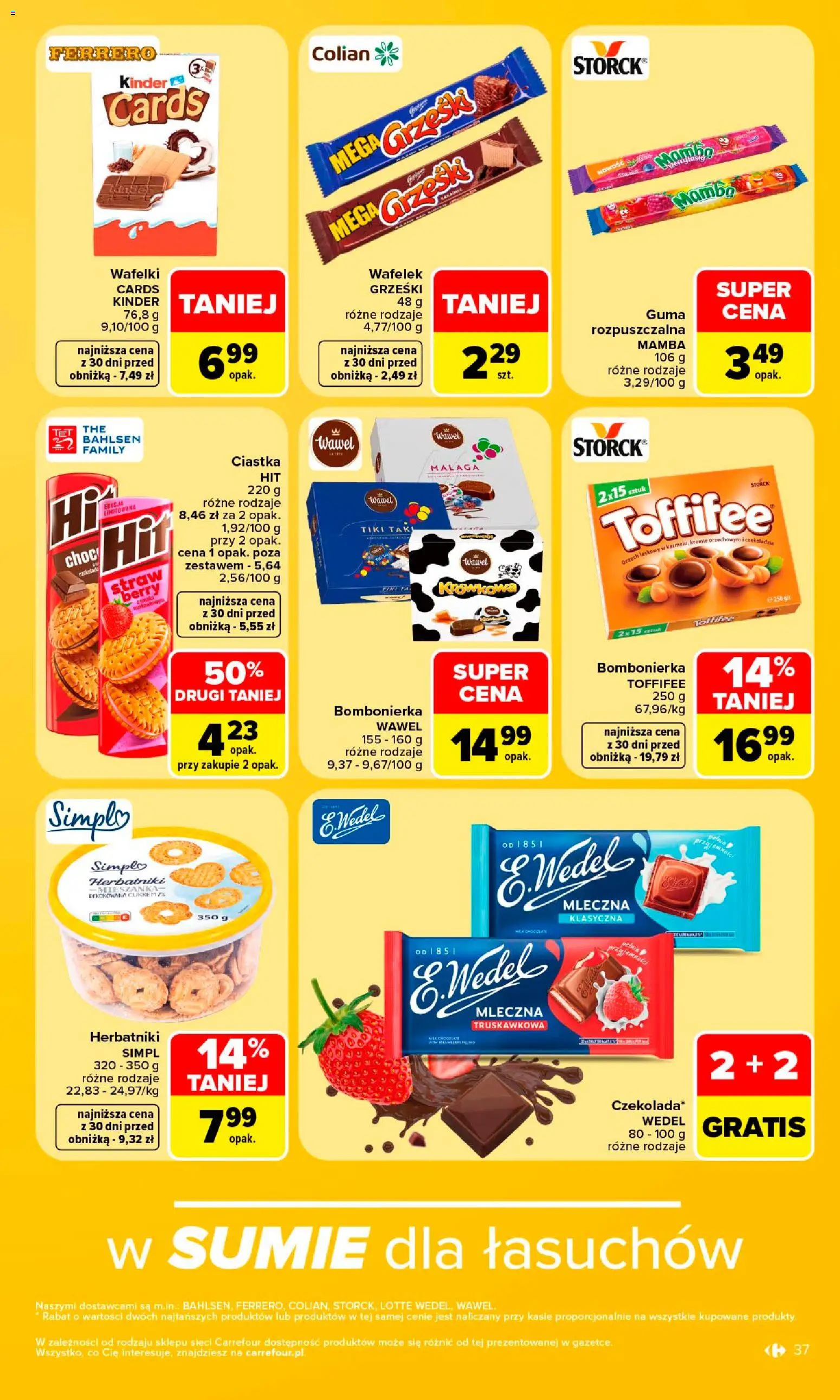 Carrefour gazetka od 10.08.2026 | Strona: 39 | Produkty: Toffifee, Wafelek, Herbatniki, Ciastka