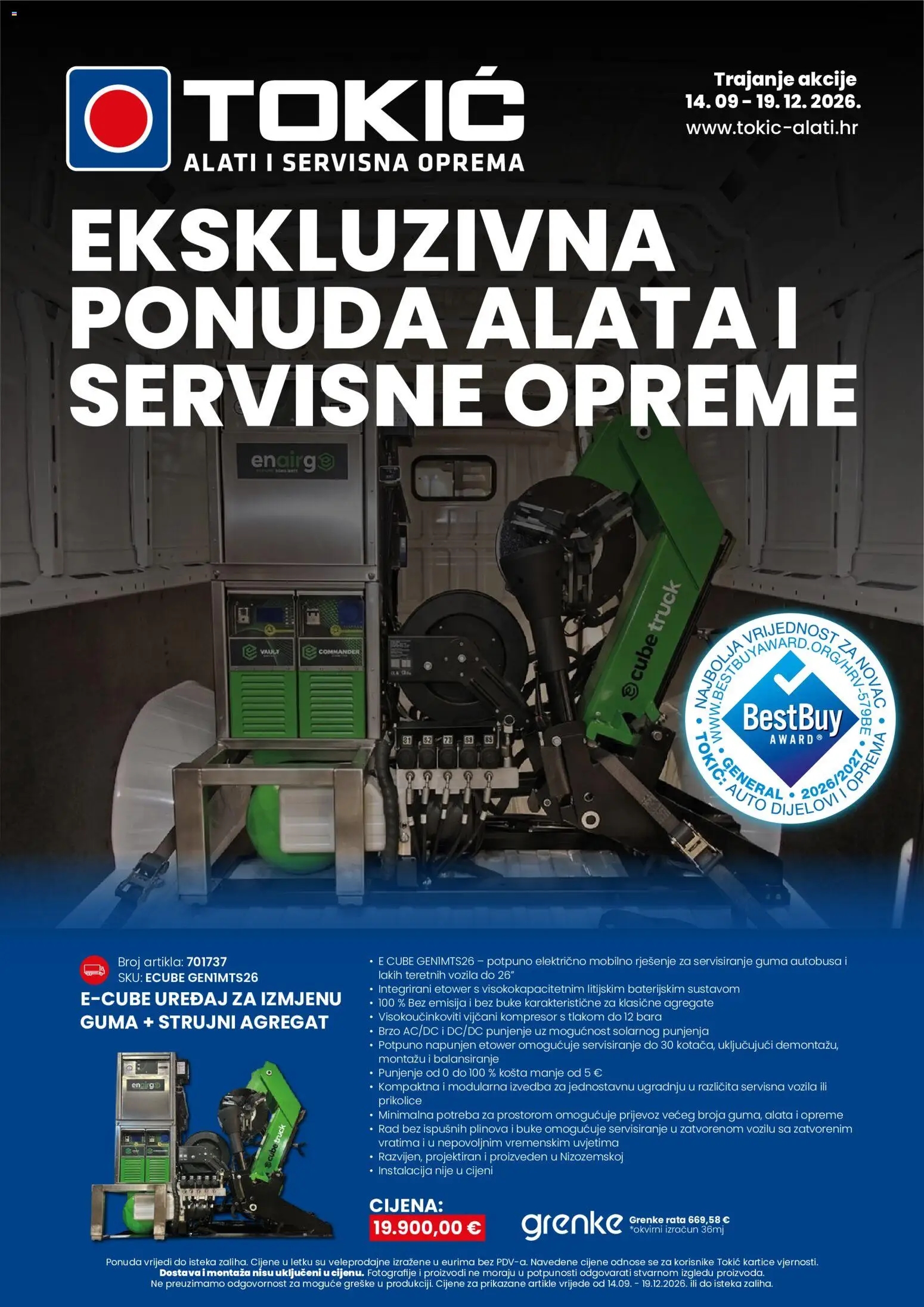 Tokić katalog | vrijedi od 14.09.2026 | Stranica: 1 | Proizvodi: Agregat, Prikolice, Kompresor