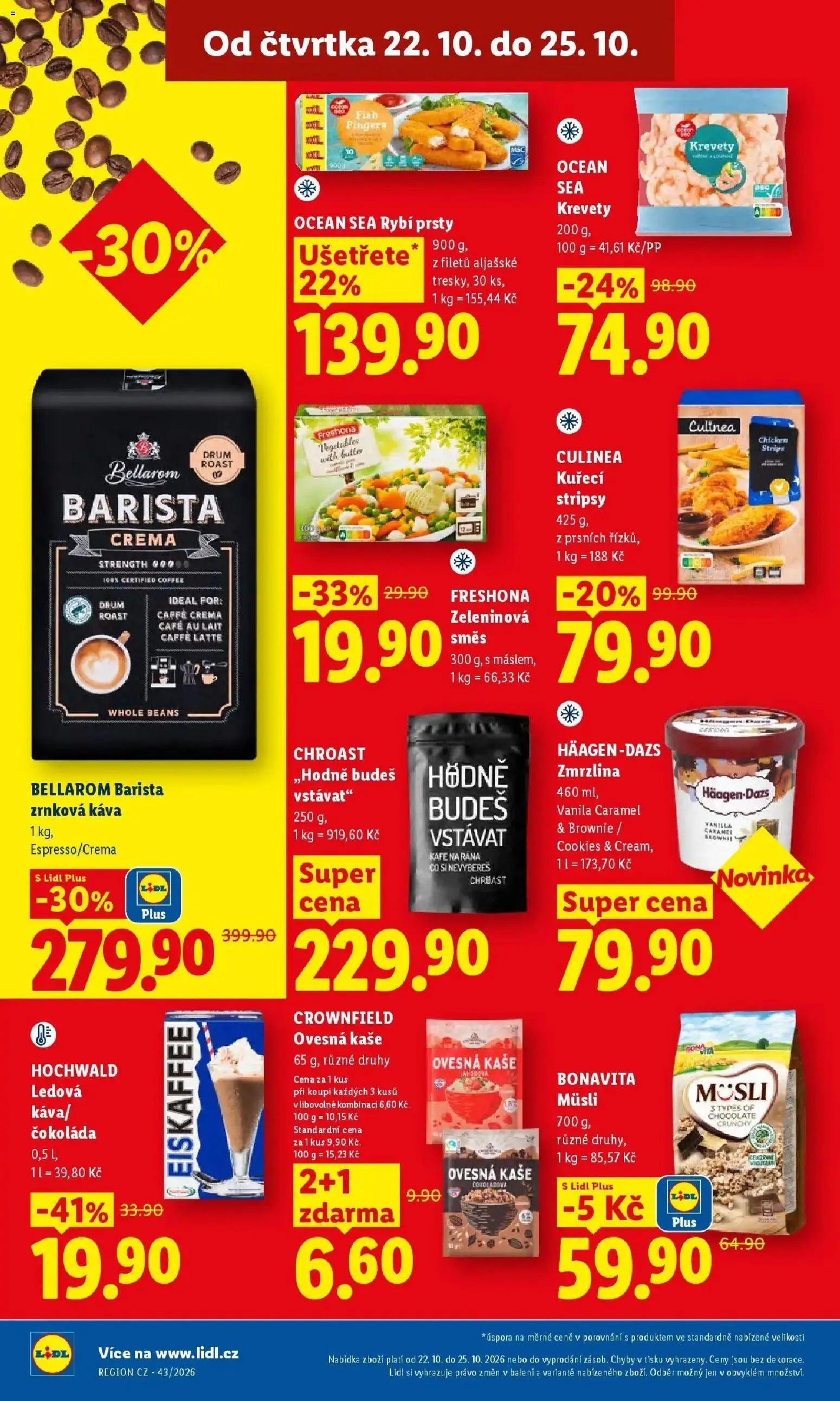 Lidl leták od 22.10.2026 - Nový akční leták | Strana: 29 | Produkty: Káva Bellarom, Čokoláda, Eiskaffee, Bellarom