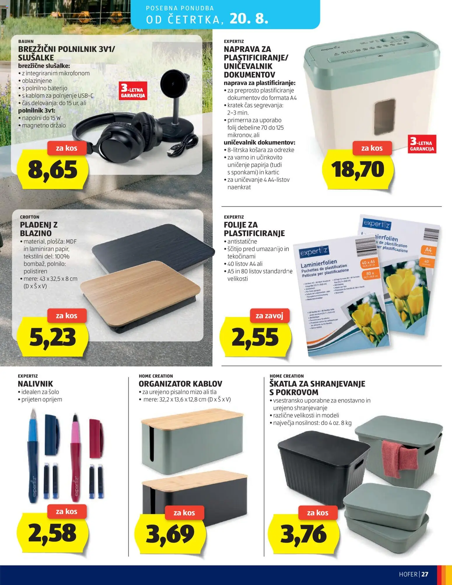 Novi Hofer katalog ponudbe – veljaven od 12.08.2026 | Stran: 27