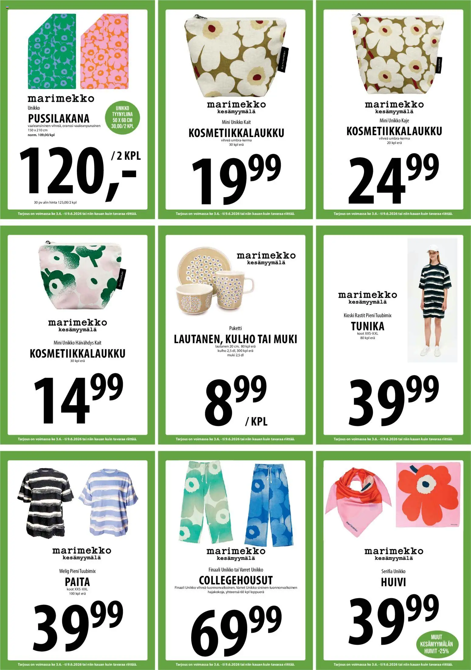 Tuuri tarjoukset – voimassa 03.06.2026 alkaen | Sivu: 13 | Tuotteet: Muki, Paita, Huivi, Lautanen