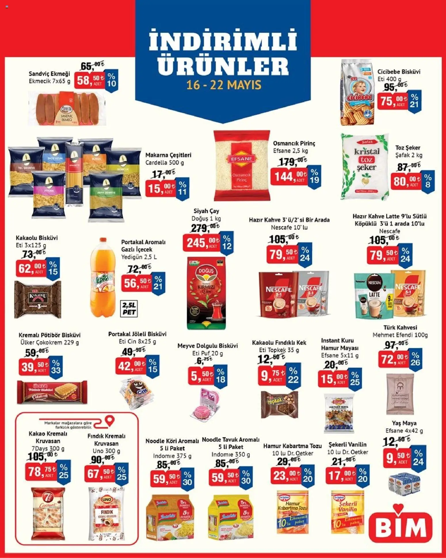 BİM - İndirimli Ürünler - 16.05.2026 tarihinden itibaren geçerlidir | Sayfa: 1