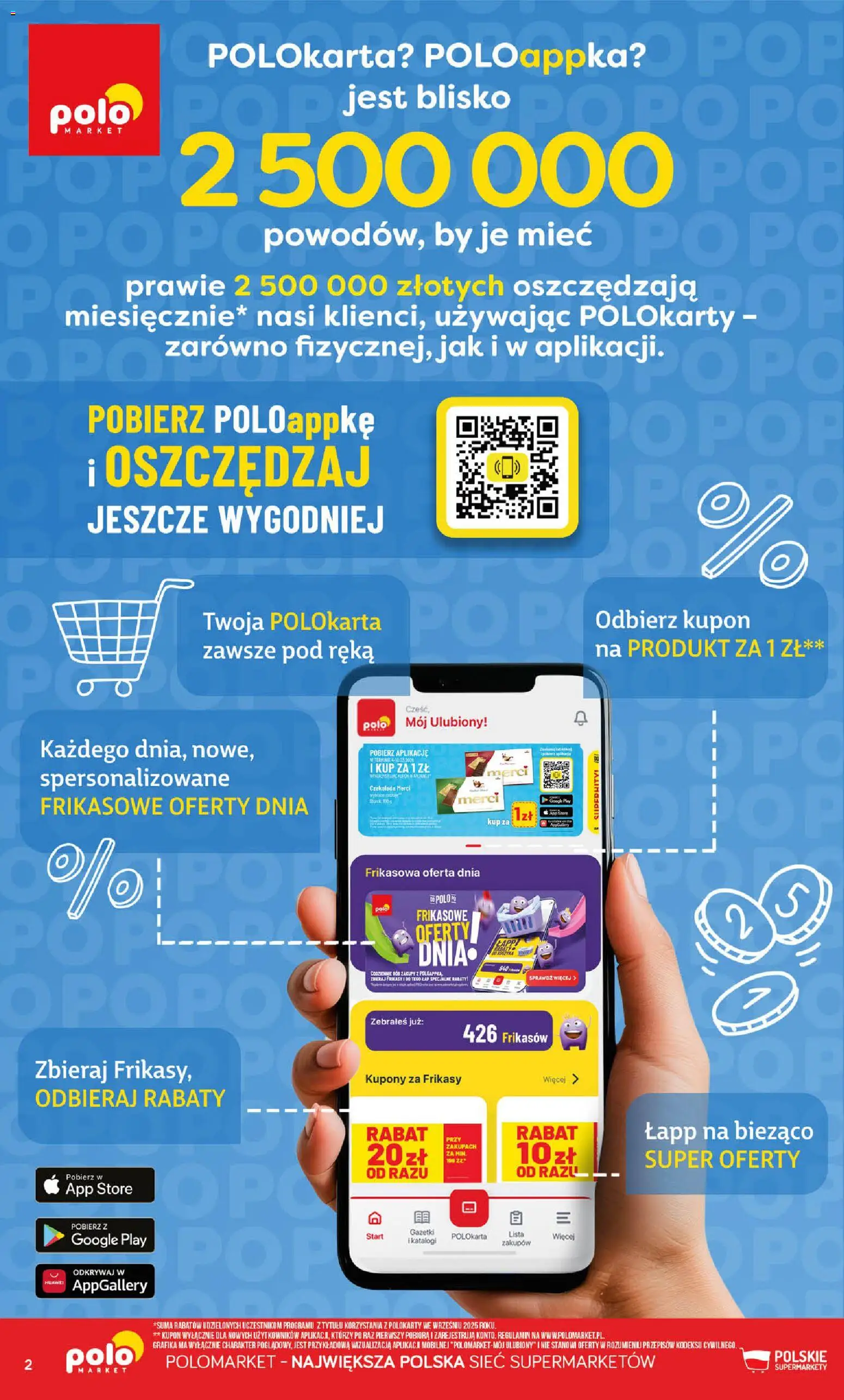 POLOmarket gazetka - Kupuj taniej z POLOappką od 24.06.2026 | Strona: 2 | Produkty: Merci, Czekolada