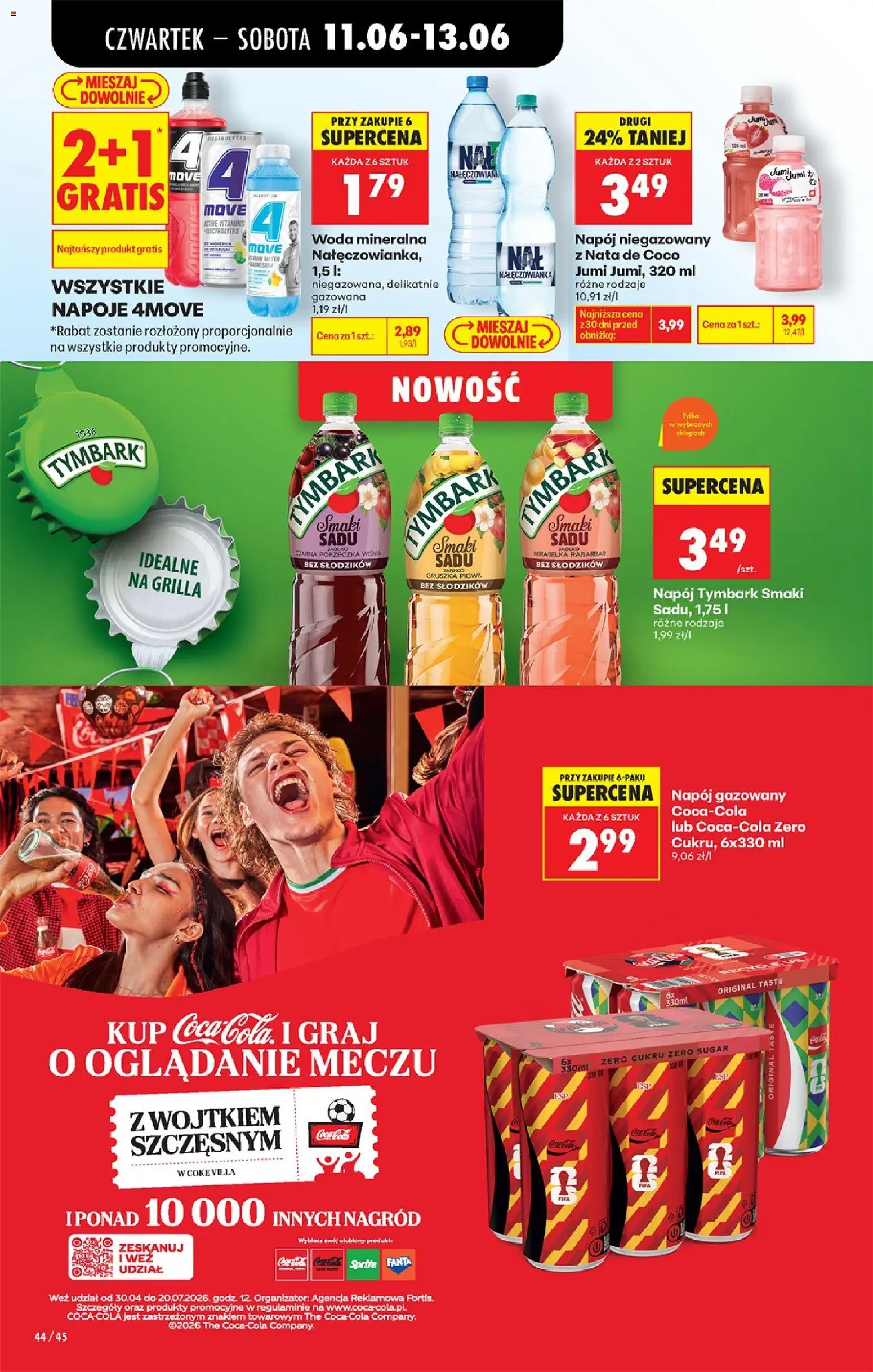Biedronka gazetka od czwartku od 11.06.2026 | Strona: 56 | Produkty: Gruszka, Napoje, Sprite, Woda