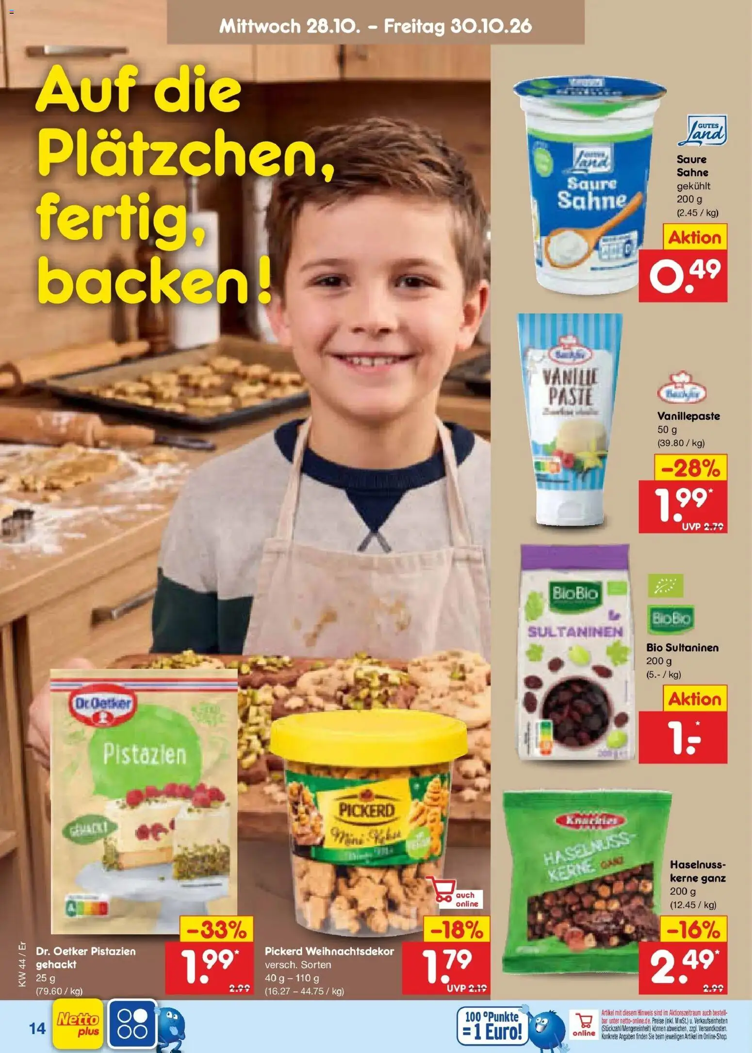 Netto Marken-Discount Prospekt Weimar – gültig ab 26.10.2026 | Seite: 46 | Produkte: Pistazien, Sahne