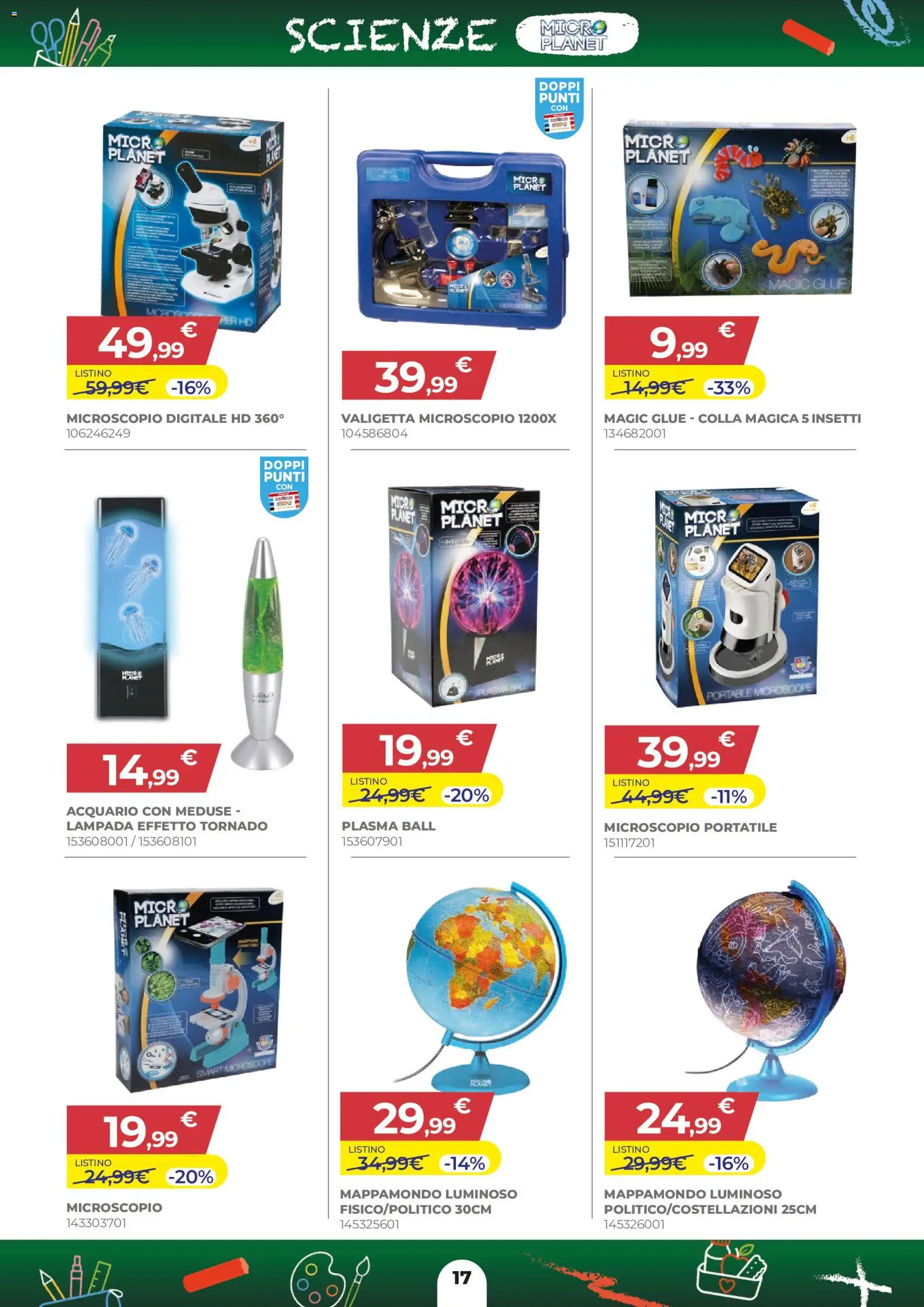 Volantino Toys Center del 27/08/2026 | Pagina: 17 | Prodotti: Colla, Valigetta, Lampada