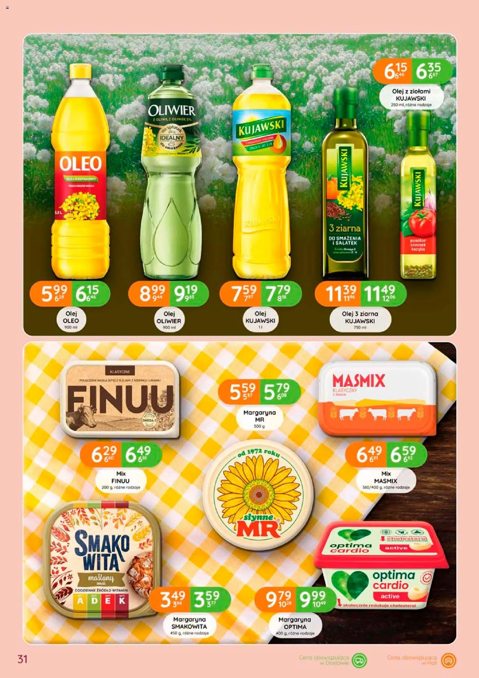 Eurocash gazetka od 28.05.2026 | Strona: 31 | Produkty: Oliwa z oliwek, Optima cardio, Margaryna, Olej