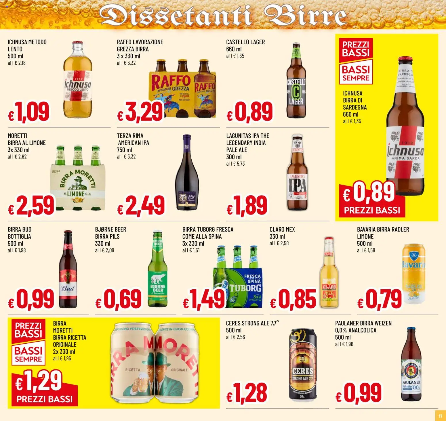 Volantino Famila del 04.06.2026 | Pagina: 17 | Prodotti: Birra, Limone, Ceres, The
