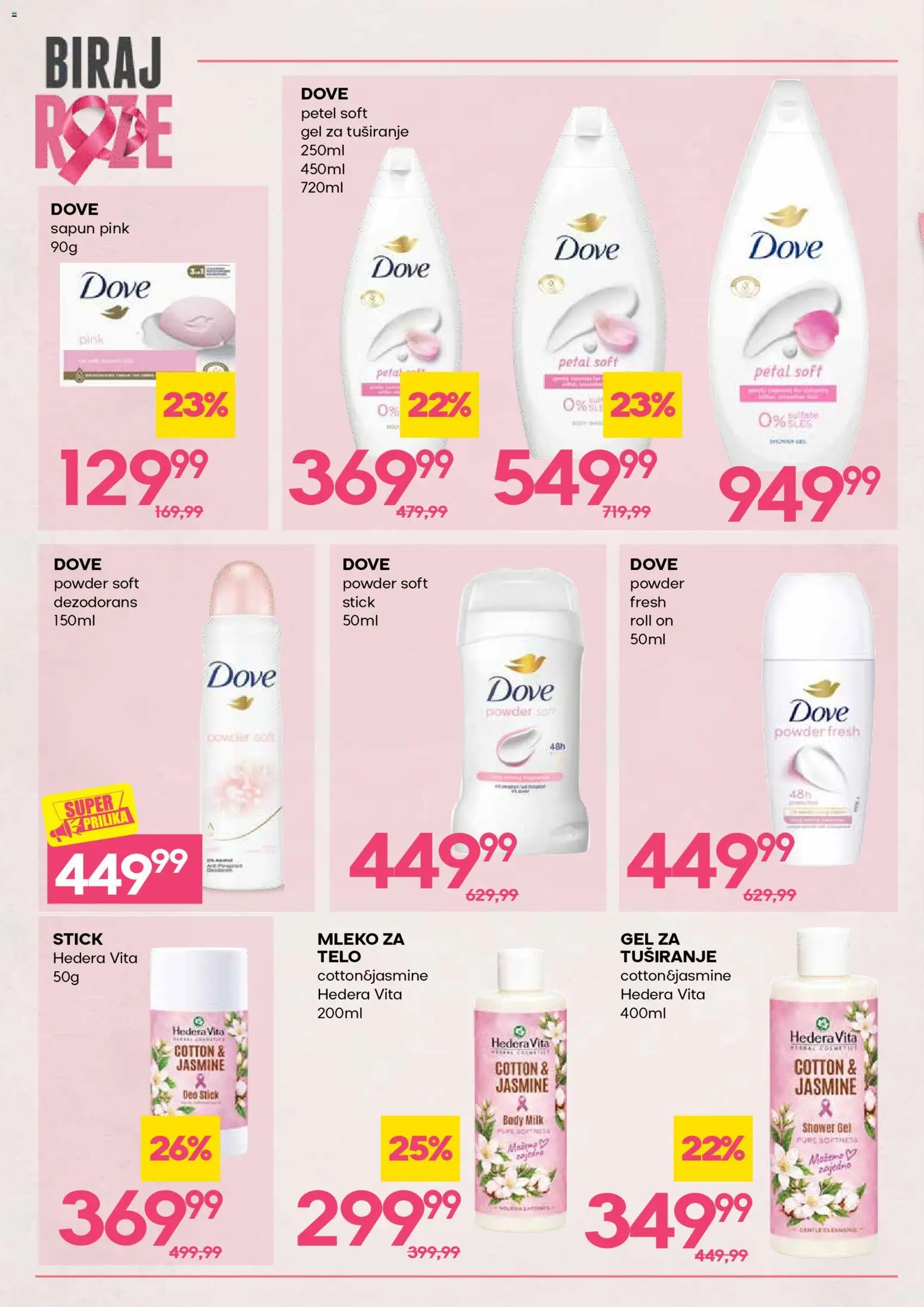 Roda katalog - važi od 01.10.2026 | Strana: 14 | Proizvode: Mleko, Sapun, Gel za tuširanje, Dove