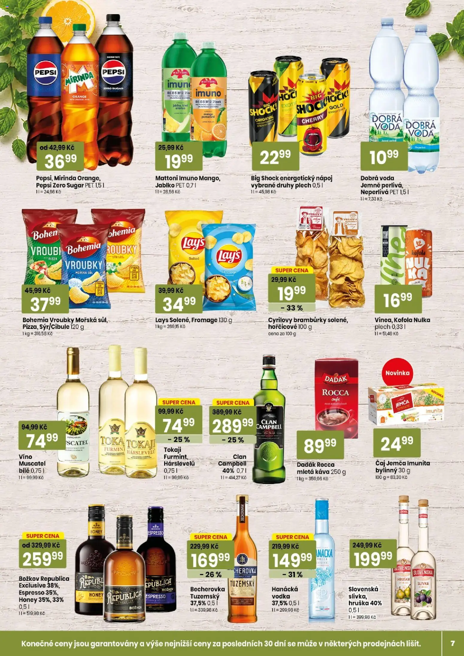 TEMPO leták - market od 23.09.2026 | Strana: 7 | Produkty: Káva, Pepsi, Energetický nápoj, Cyrilovy brambůrky