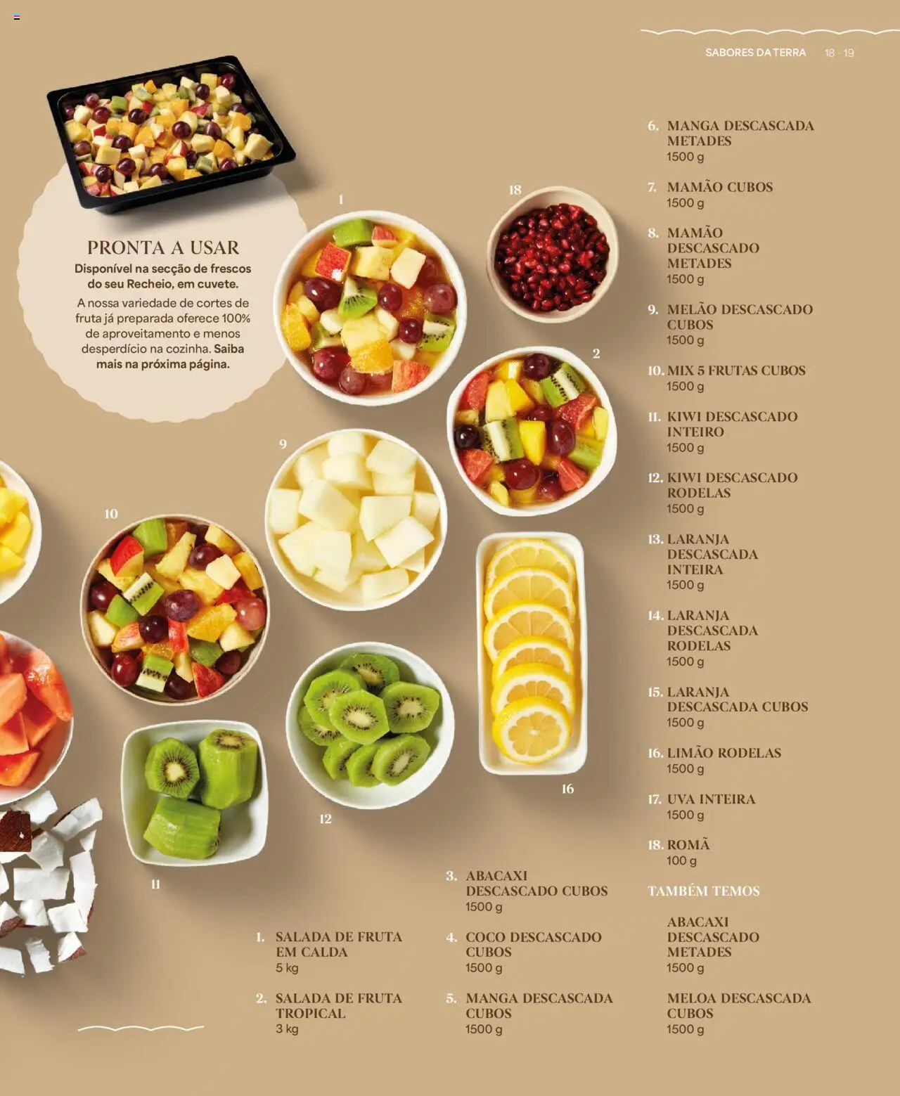 Recheio - Recheio da Terra │ válido de 25/09/2025 | Página: 19 | Produtos: Abacaxi, Kiwi, Salada, Mamão