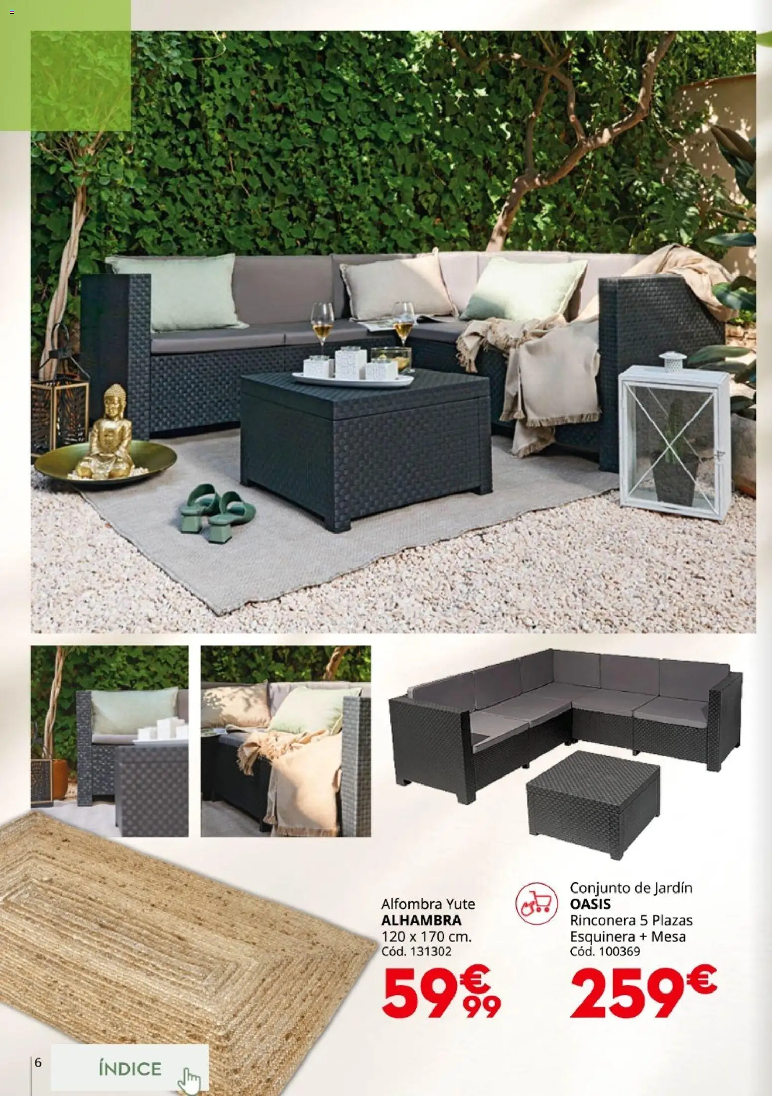 Conforama Guía Jardín 2026 │ válido desde el 19.03.2026 | Página: 6 | Productos: Mesa, Alfombra