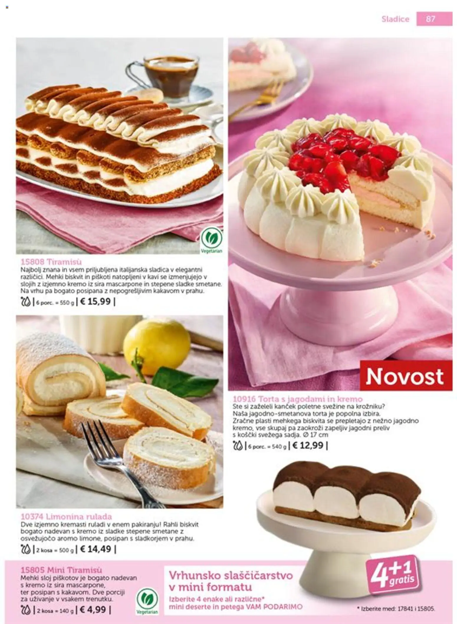 Novi Bofrost katalog ponudbe – veljaven od 01.07.2026 | Stran: 87 | Izdelki: Torta, Piskoti