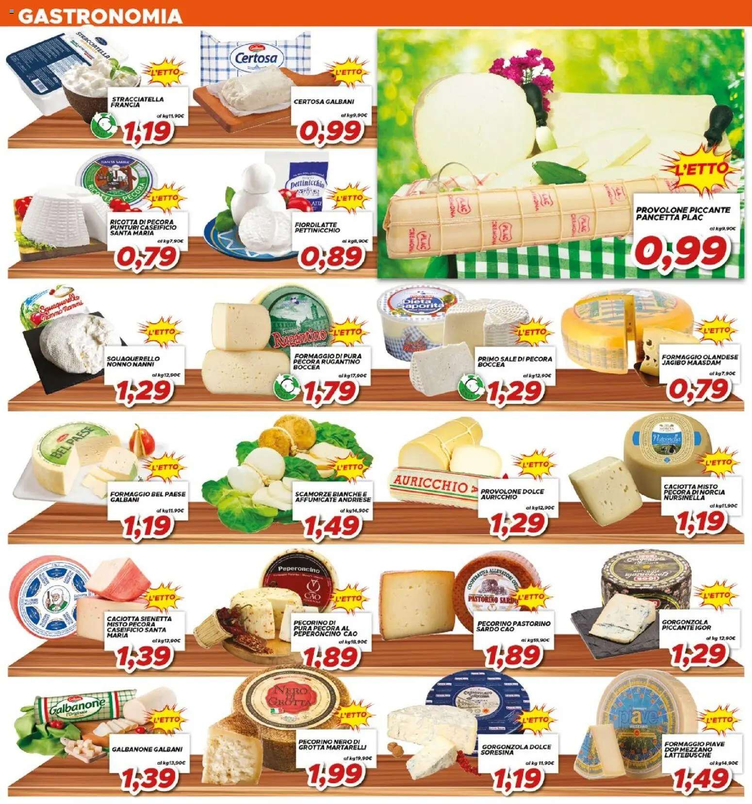 Volantino Ma Supermercati del 22/07/2026 | Pagina: 2 | Prodotti: Formaggio, Ricotta, Letto, Pecorino