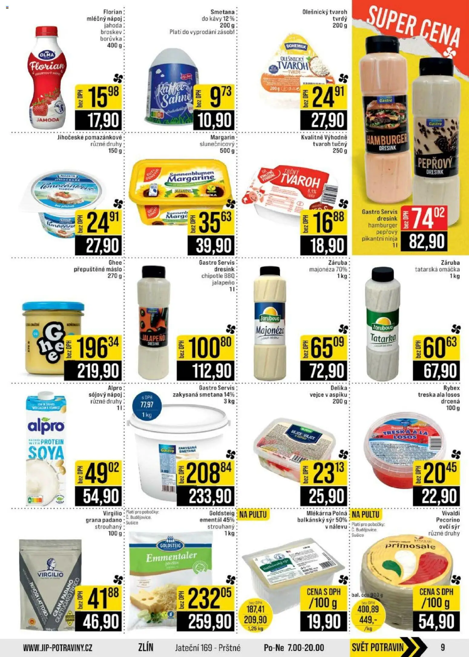 Jip leták - Cash & Carry od 20.05.2026 | Strana: 9 | Produkty: Přepuštěné máslo, Smetana, Losos, Grana Padano