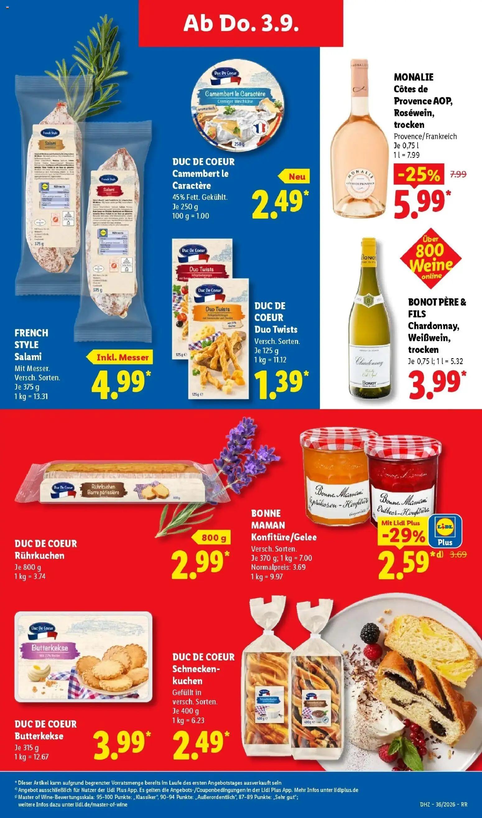 Lidl Prospekt Zülpich (ab 31.08.2026) zum Blättern » Angebote | Seite: 65 | Produkte: Butterkekse, Camembert, Kuchen, Bonne maman