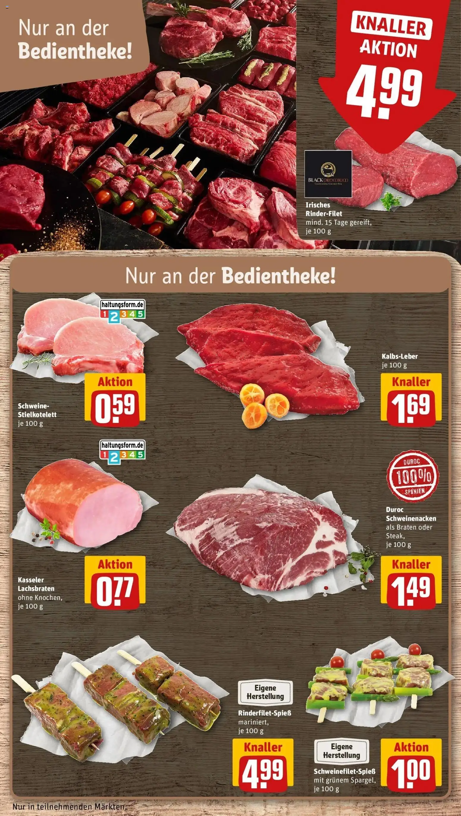 Rewe Prospekt Hohen Neuendorf Ot Bergfelde	 – gültig ab 12.04.2026 | Seite: 8 | Produkte: Rinderfilet, Schweinenacken, Kalbsleber