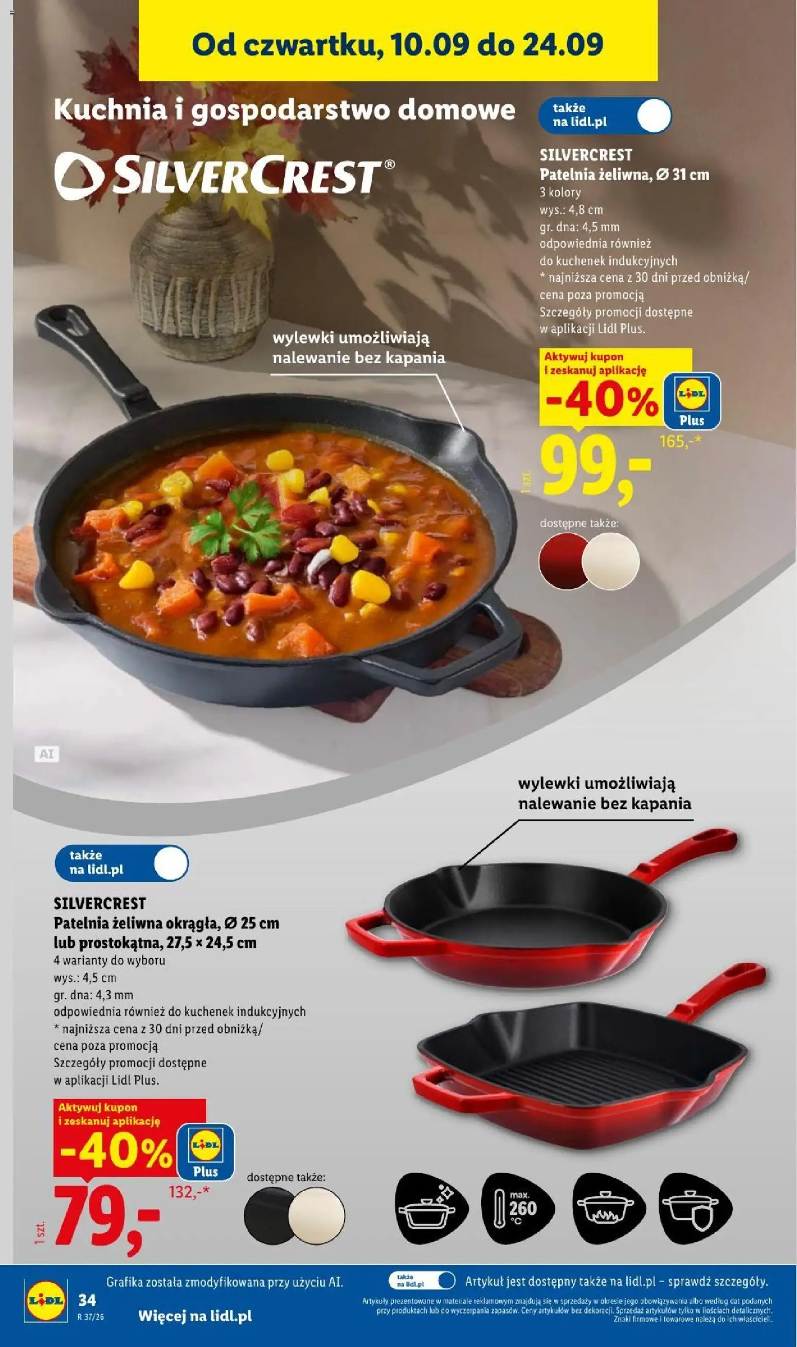 Lidl Katalog od 07.09.2026 | Strona: 40 | Produkty: Patelnia