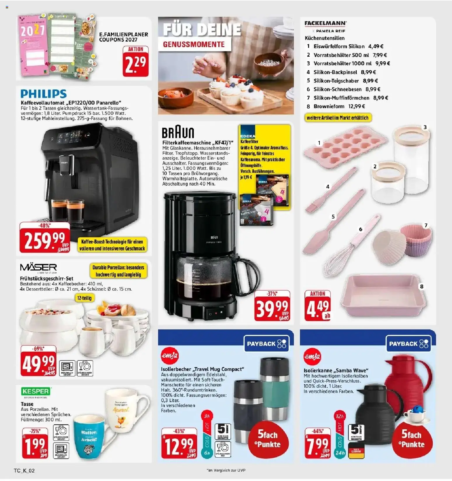 Edeka Prospekt Horb Am Neckar (ab 28.09.2026) » Angebote Online | Seite: 59 | Produkte: Philips, Kaffee, Kaffeevollautomat, Filterkaffeemaschine