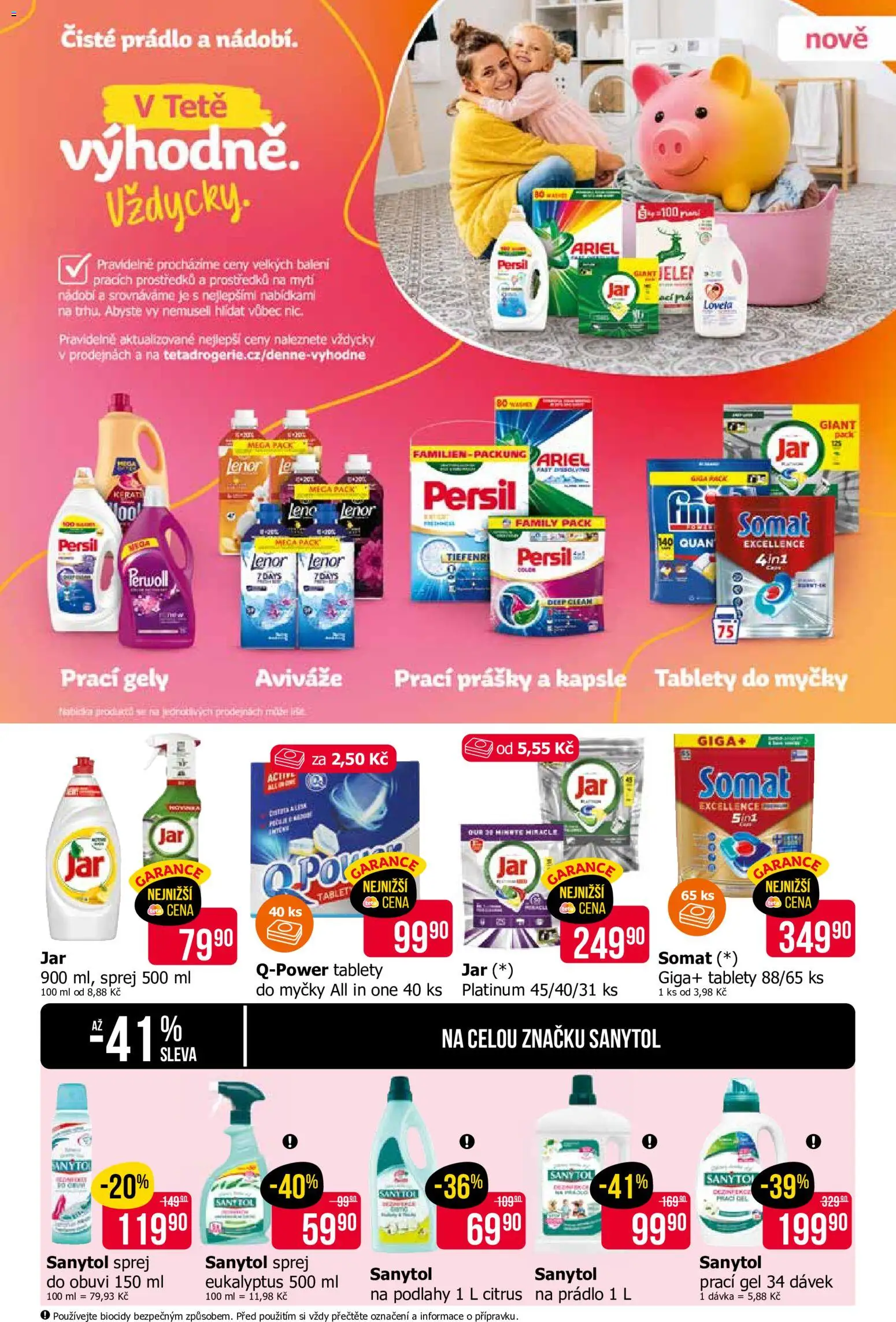 TETA Drogerie leták od 16.07.2026 | Strana: 14 | Produkty: Lenor, Prací gel, Nádobí, Persil