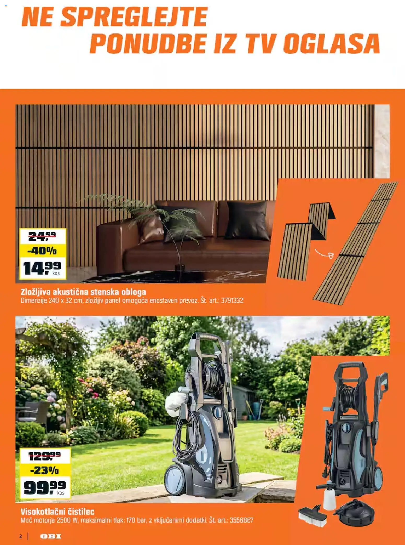 Novi OBI katalog ponudbe – veljaven od 02.09.2026 | Stran: 2 | Izdelki: Tv