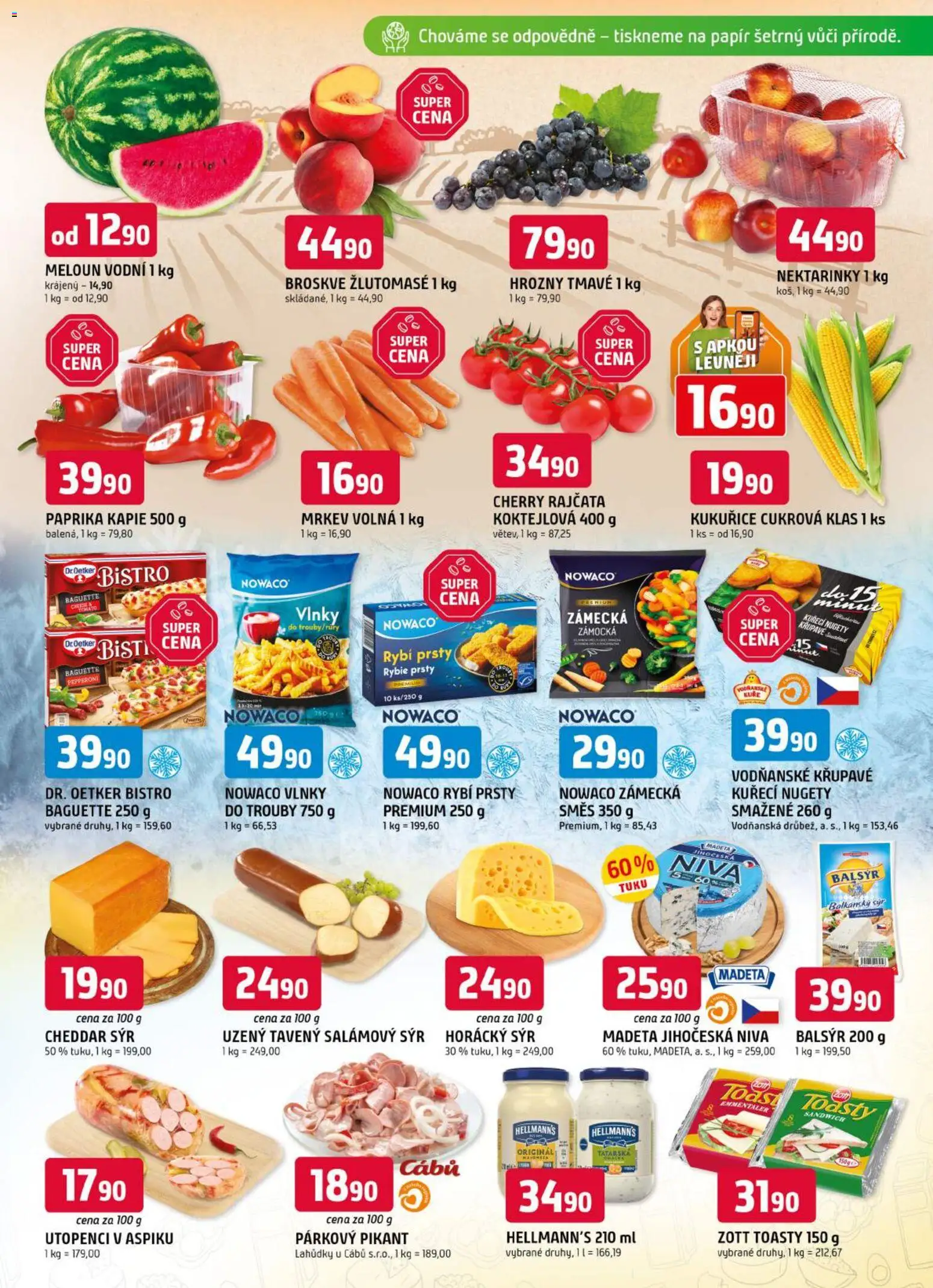 Trefa leták od 15.07.2026 | Strana: 3 | Produkty: Sýr, Niva, Cheddar, Meloun vodní