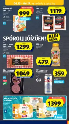 Aldi akciós újság - amely érvényes a következő dátumtól: 11.06.2026 | Oldal: 43 | Termékek: Kolbász, Grill sajt, Sajt, Mustár