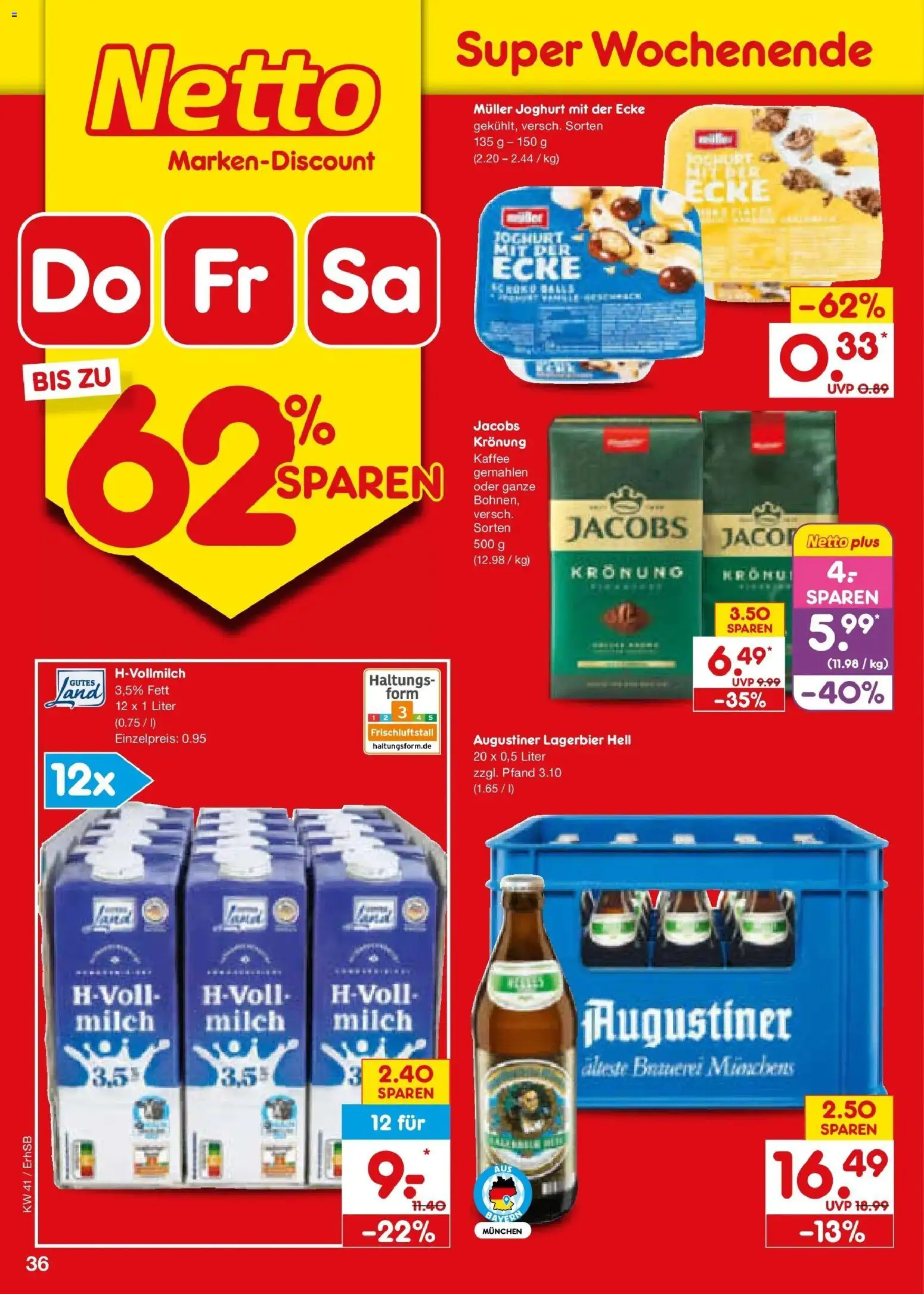 Netto Marken-Discount Prospekt München (ab 05.10.2026) » Angebote | Seite: 46 | Produkte: Milch, Joghurt, Kaffee