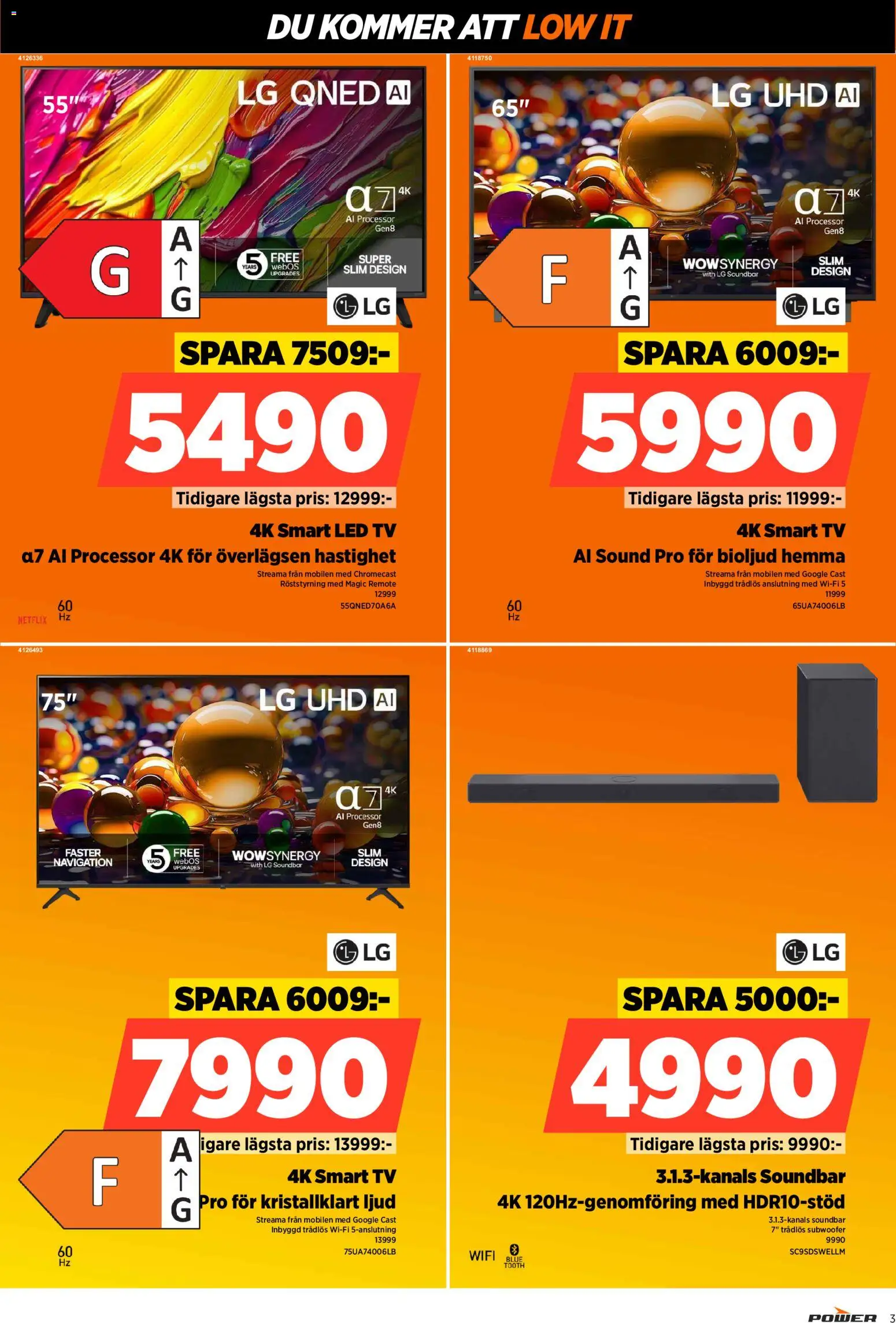 Power reklamblad aktuell från 01.06.2026 | Sida: 3 | Produkter: Smart tv, Tv, Led tv, Wifi
