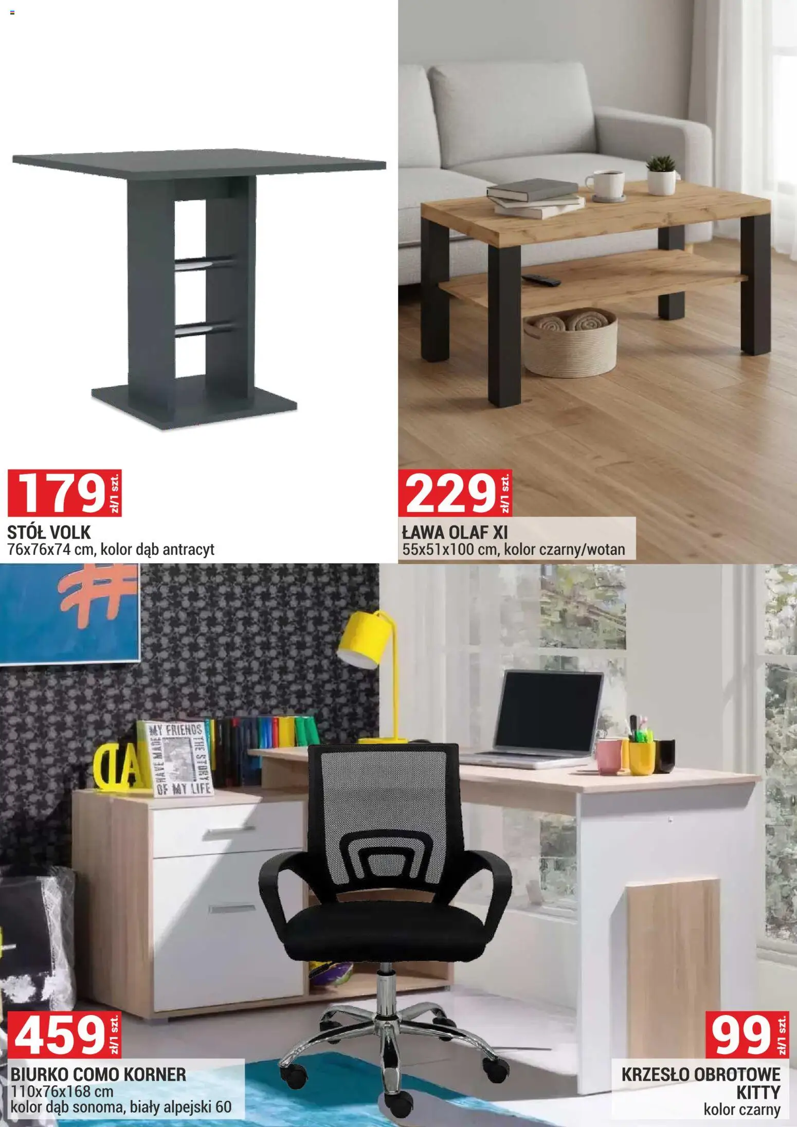 Merkury Market gazetka - Meble, Wypoczynki, Materace od 01.07.2026 | Strona: 33 | Produkty: Stół, Krzesło, Biurko