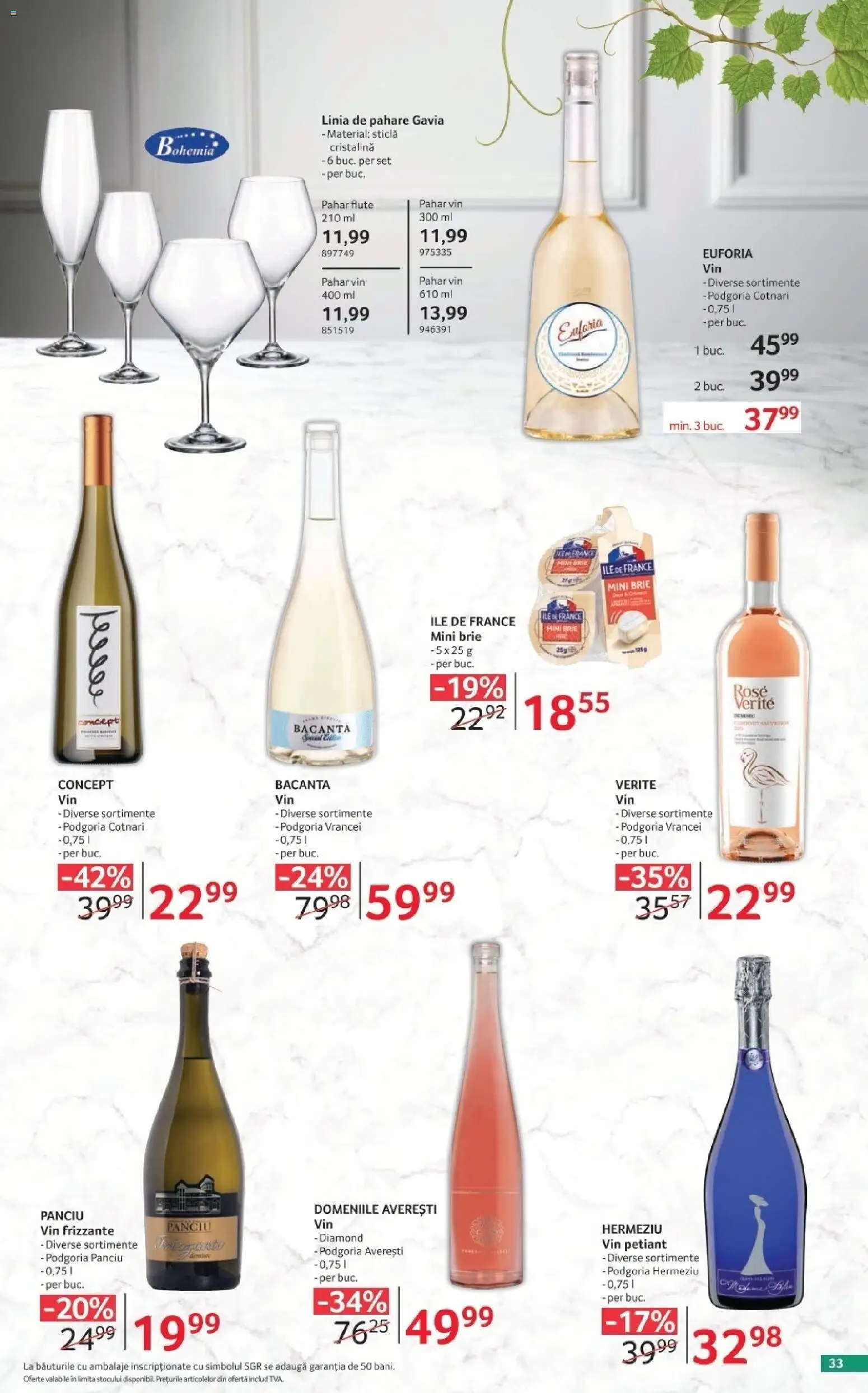 Noul catalog Selgros – valabil de la 02.10.2026 | Pagină: 33 | Produse: Pahare, Vin, Vin Frizzante