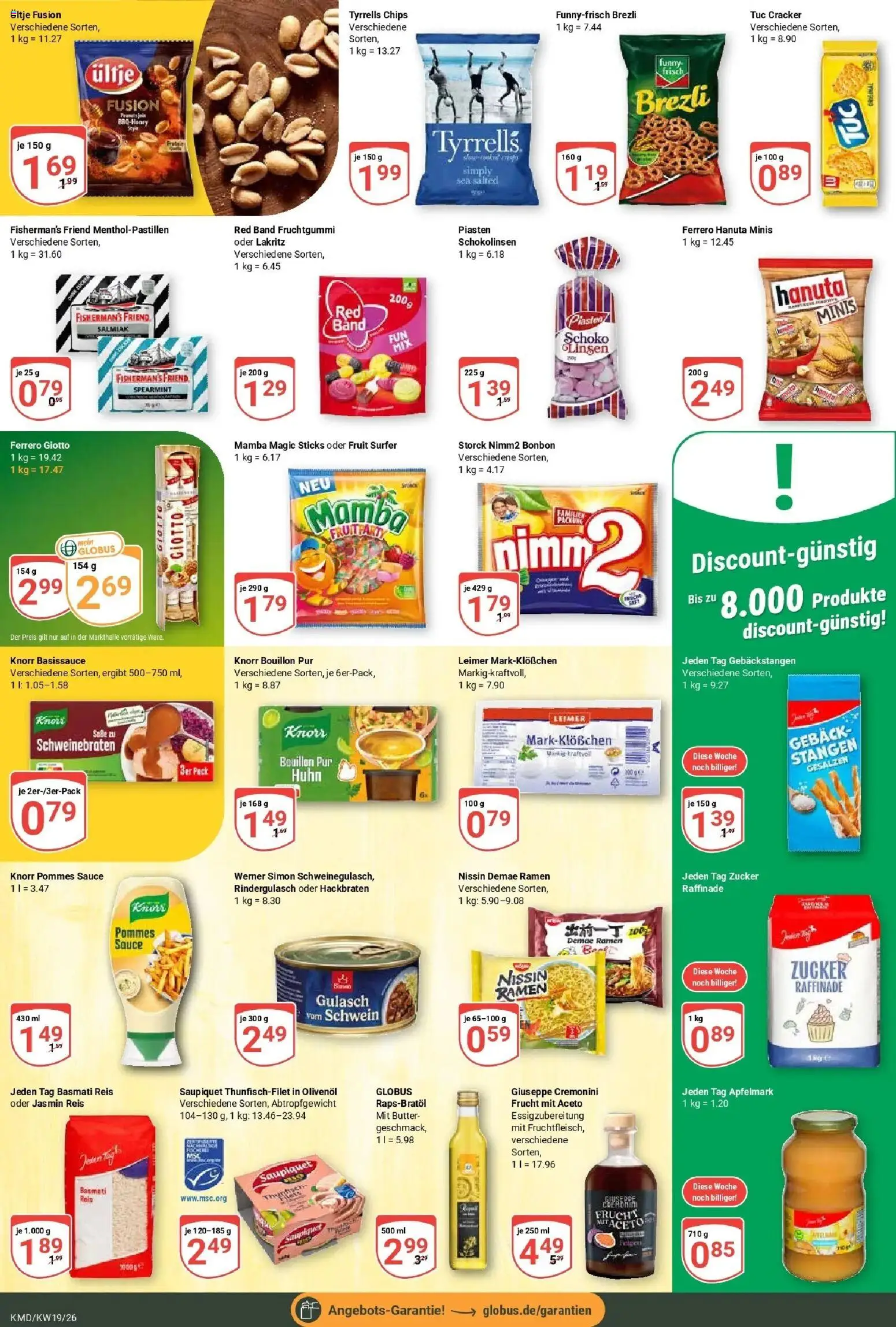 Globus Prospekt Köln	 – gültig ab 04.05.2026 | Seite: 16 | Produkte: Butter, Knorr, Gulasch, Chips