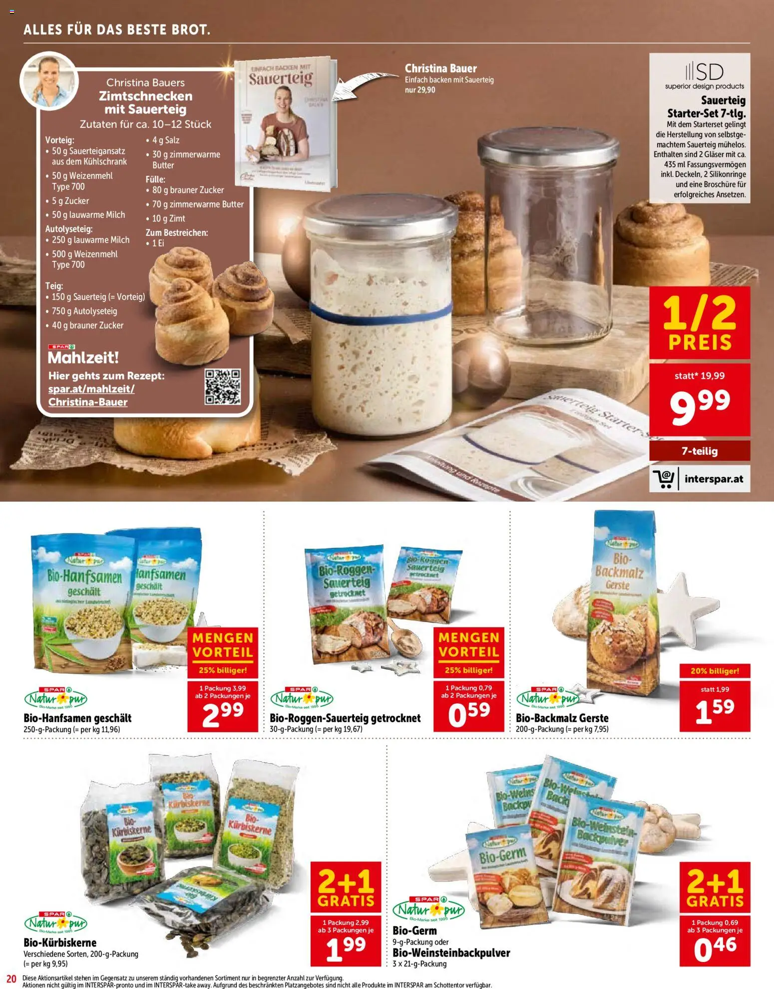 Interspar Sonderfolder Backen gültig ab 01.10.2026 | Seite: 20 | Produkte: Salz, Backpulver, Zutaten, Milch