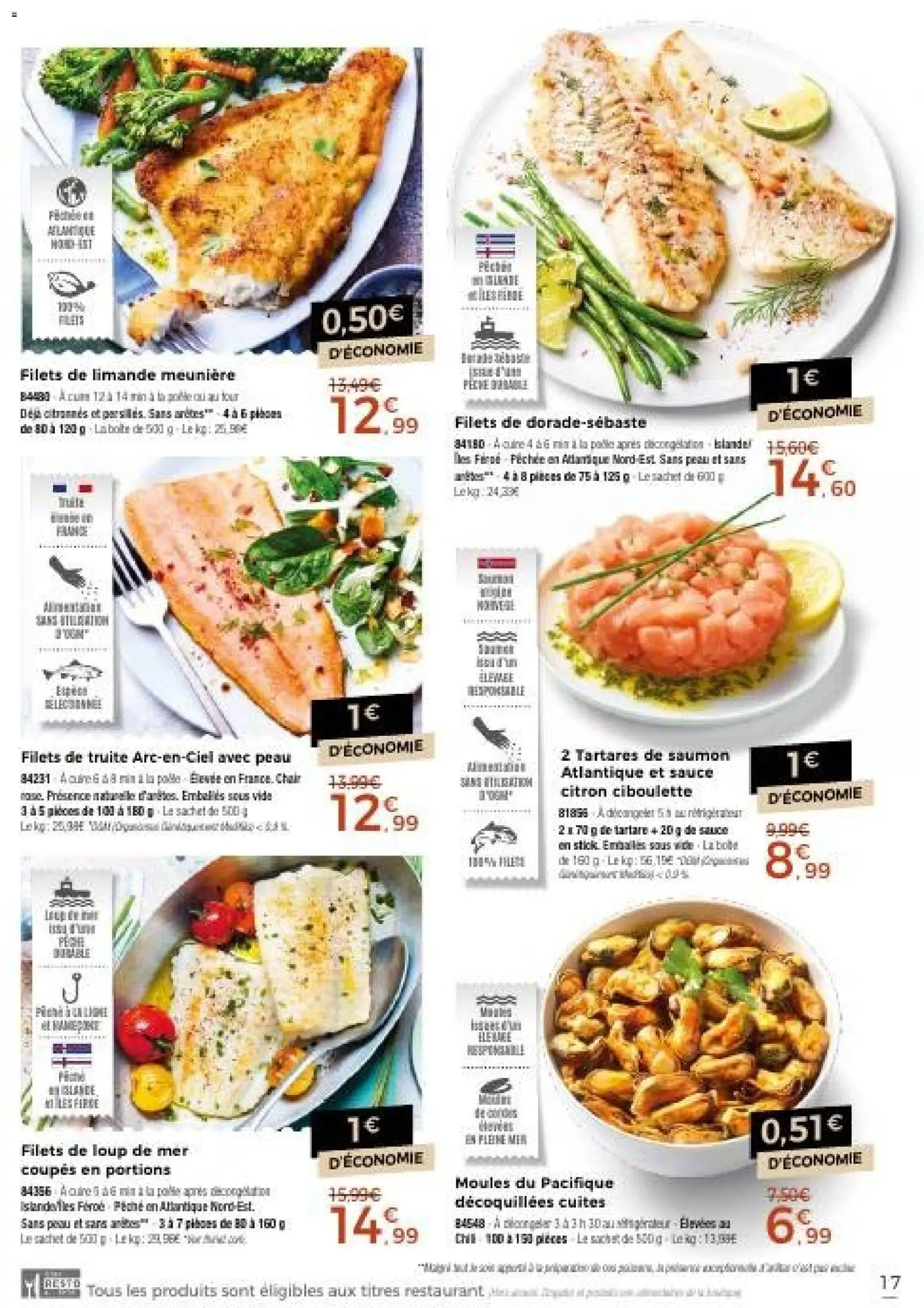 {H1} | Page: 17 | Produits: Moules, Citron, Moules du pacifique, Saumon