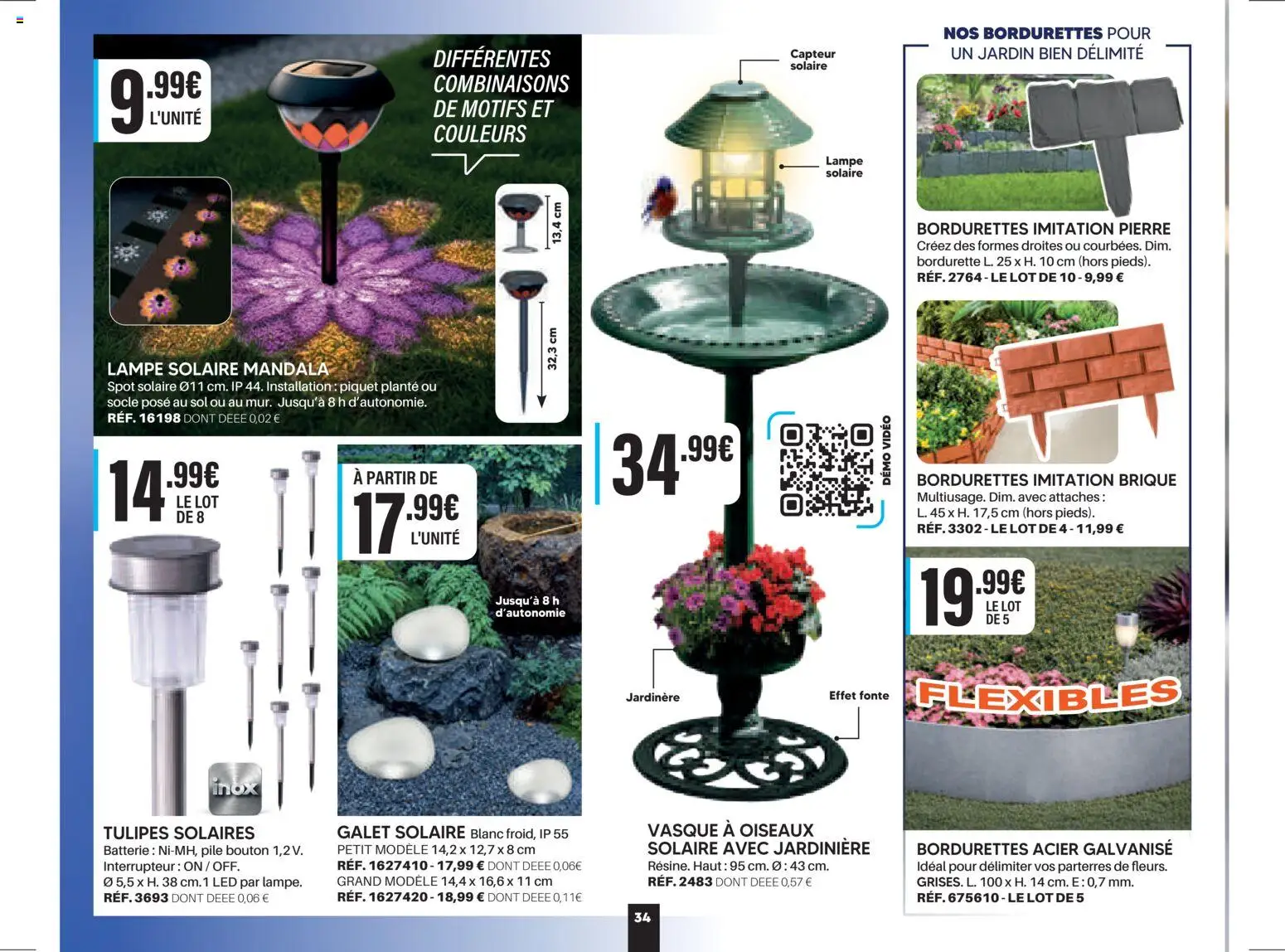 {H1} | Page: 34 | Produits: Vidéo, Jardinière, Tulipes, Lampe