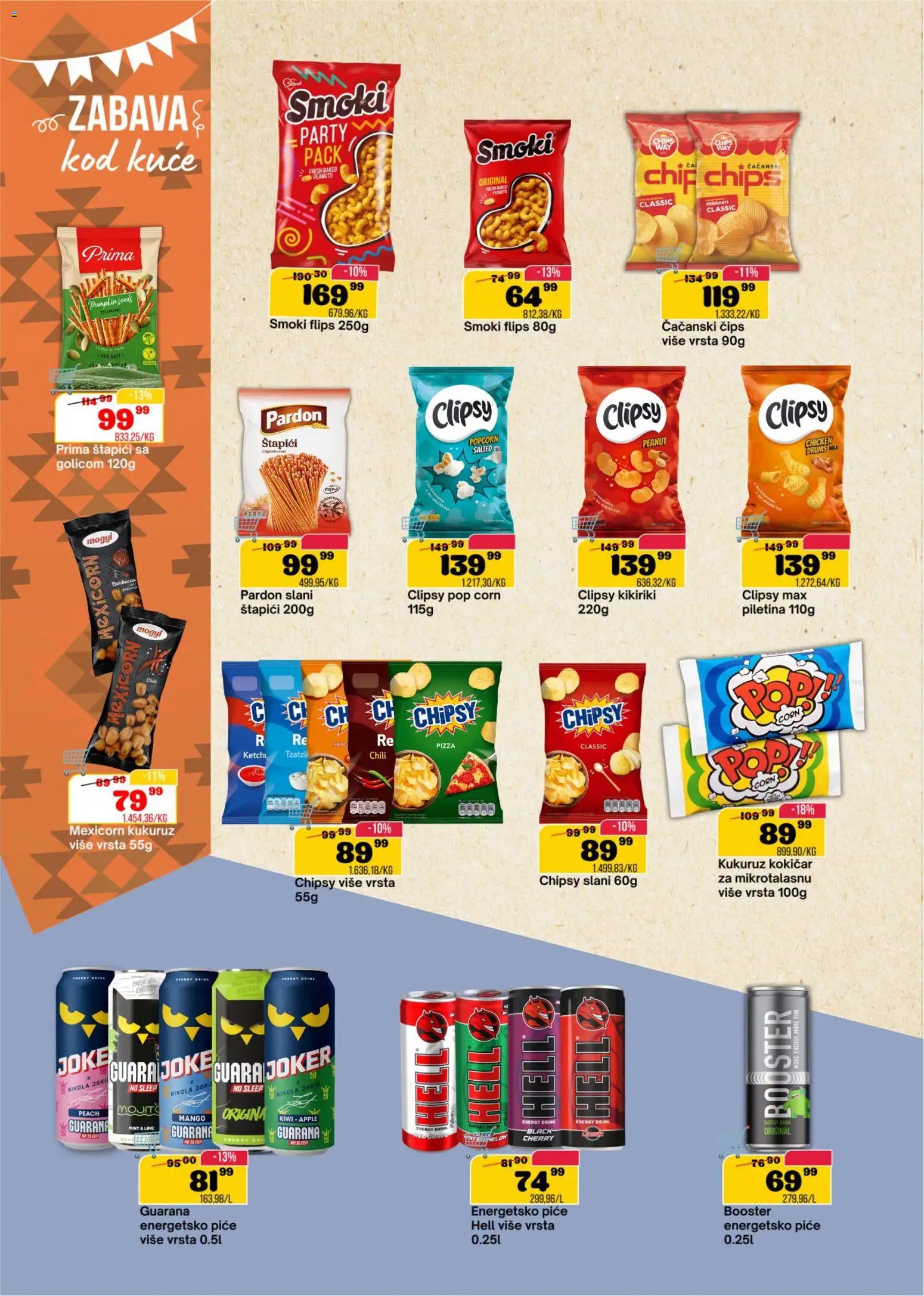 Senta Promet katalog - važi od 09.09.2026 | Strana: 12 | Proizvode: Čips, Hell, Guarana, Piće