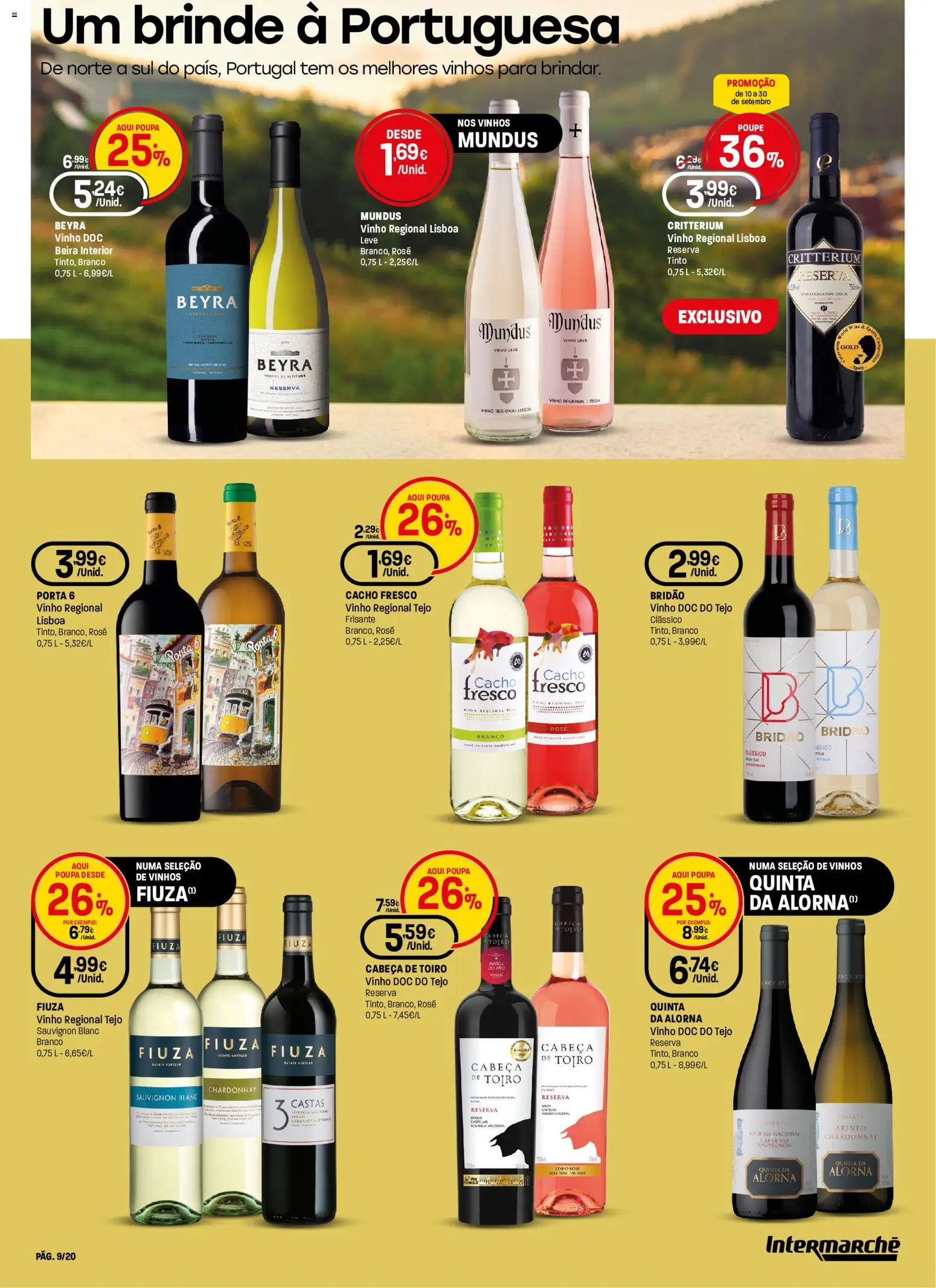 Intermarché folheto Especial Vinhos Contact │ válido de 10/09/2026 | Página: 9