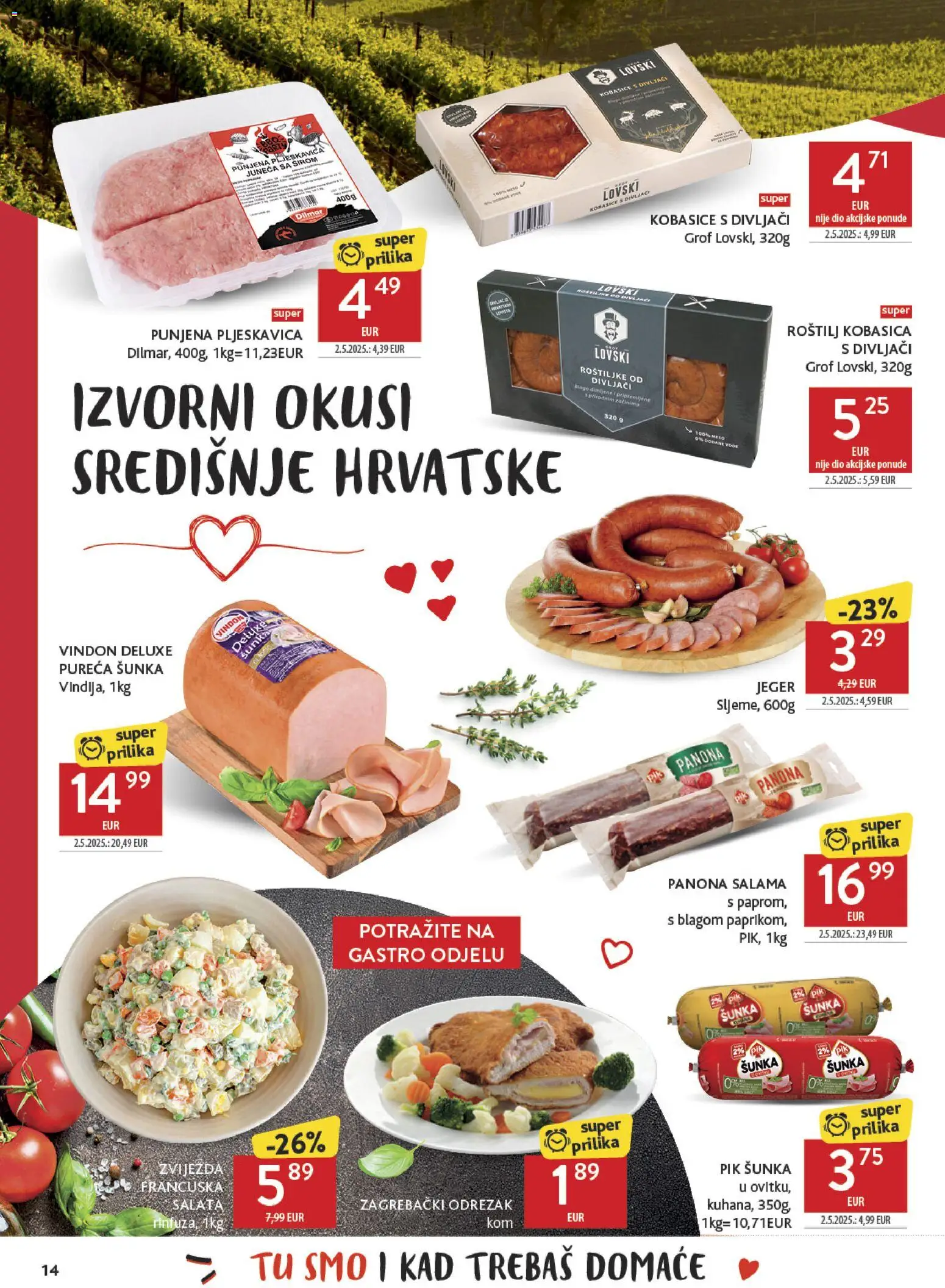 Konzum HR akciós ujság - amely érvényes a következő dátumtól: 18.05.2026 | Oldal: 14 | Termékek: Dió, Saláta