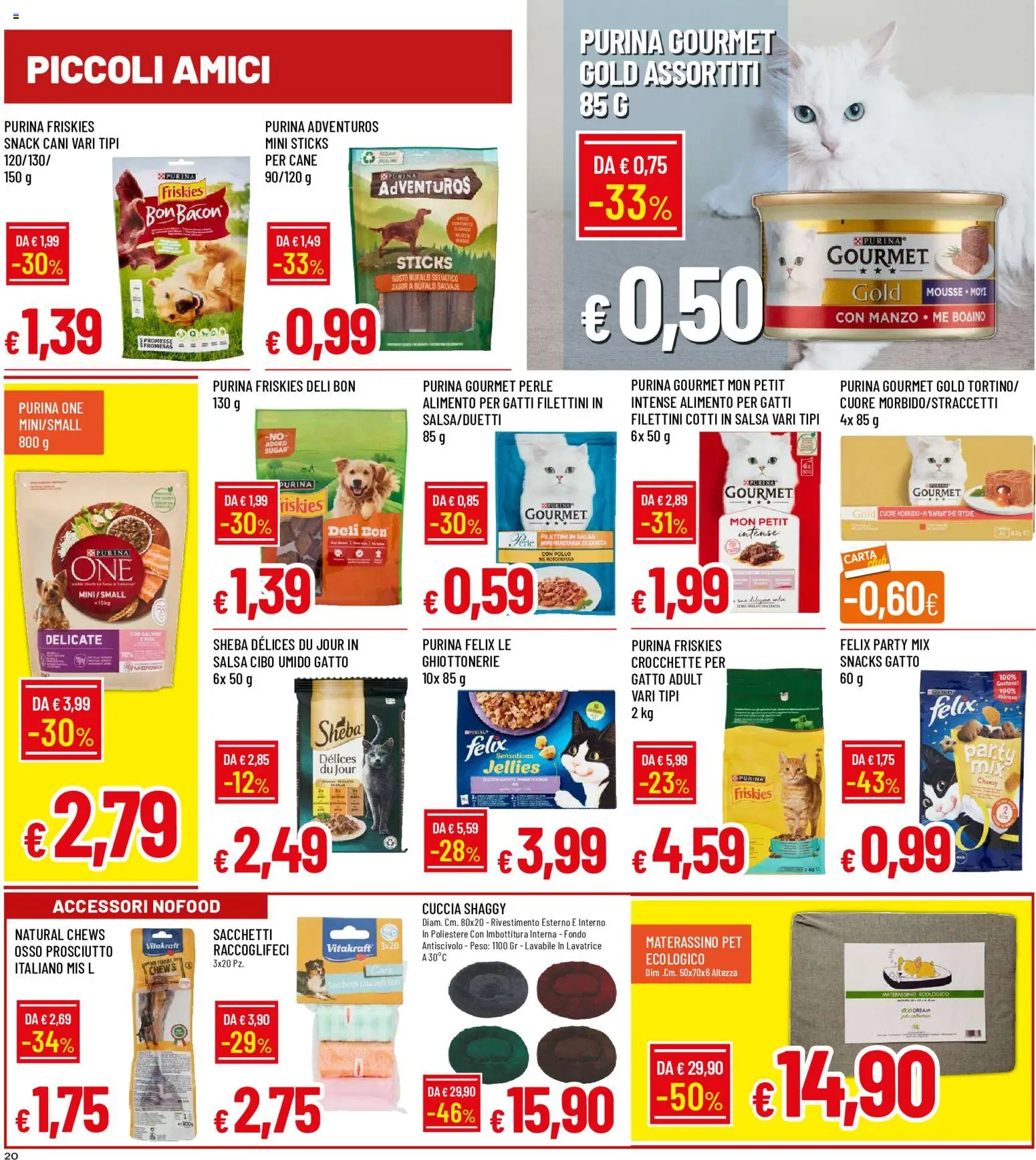 Volantino Galassia del 17/08/2026 | Pagina: 20 | Prodotti: Manzo, Prosciutto, Crocchette, The