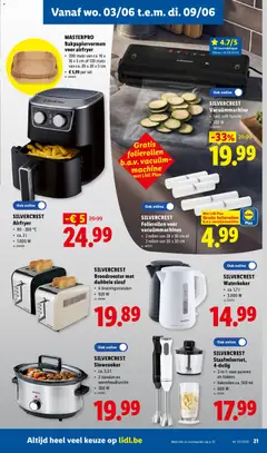 SILVERCREST Waterkoker, ca. 1,7 l, 3.000 W - Voorbeeld van een folder van Lidl, geldig van 01.06.2026 | Pagina: 21 | Producten: Waterkoker, Blender, Toaster