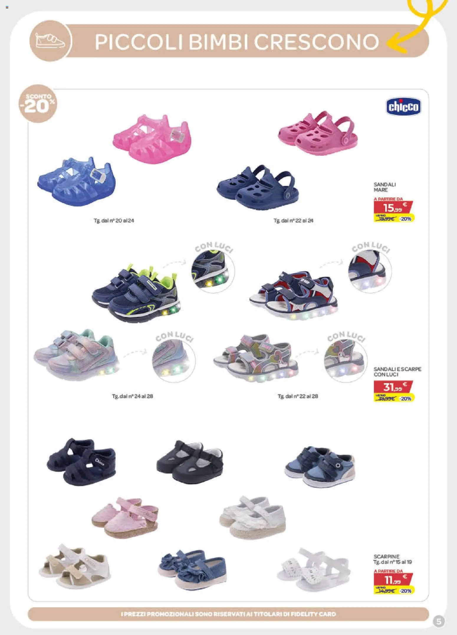 Volantino Bimbo store del 11.06.2026 | Pagina: 5 | Prodotti: Sandali, Scarpe